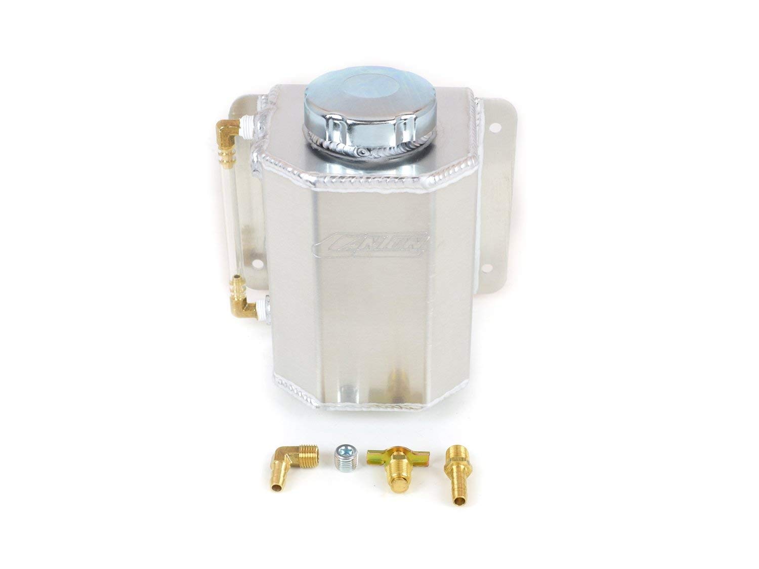 Canton Racing Products 80-201C Coolant Recovery Tank 6 x 4.5 x 4.5 Inches with 1/2