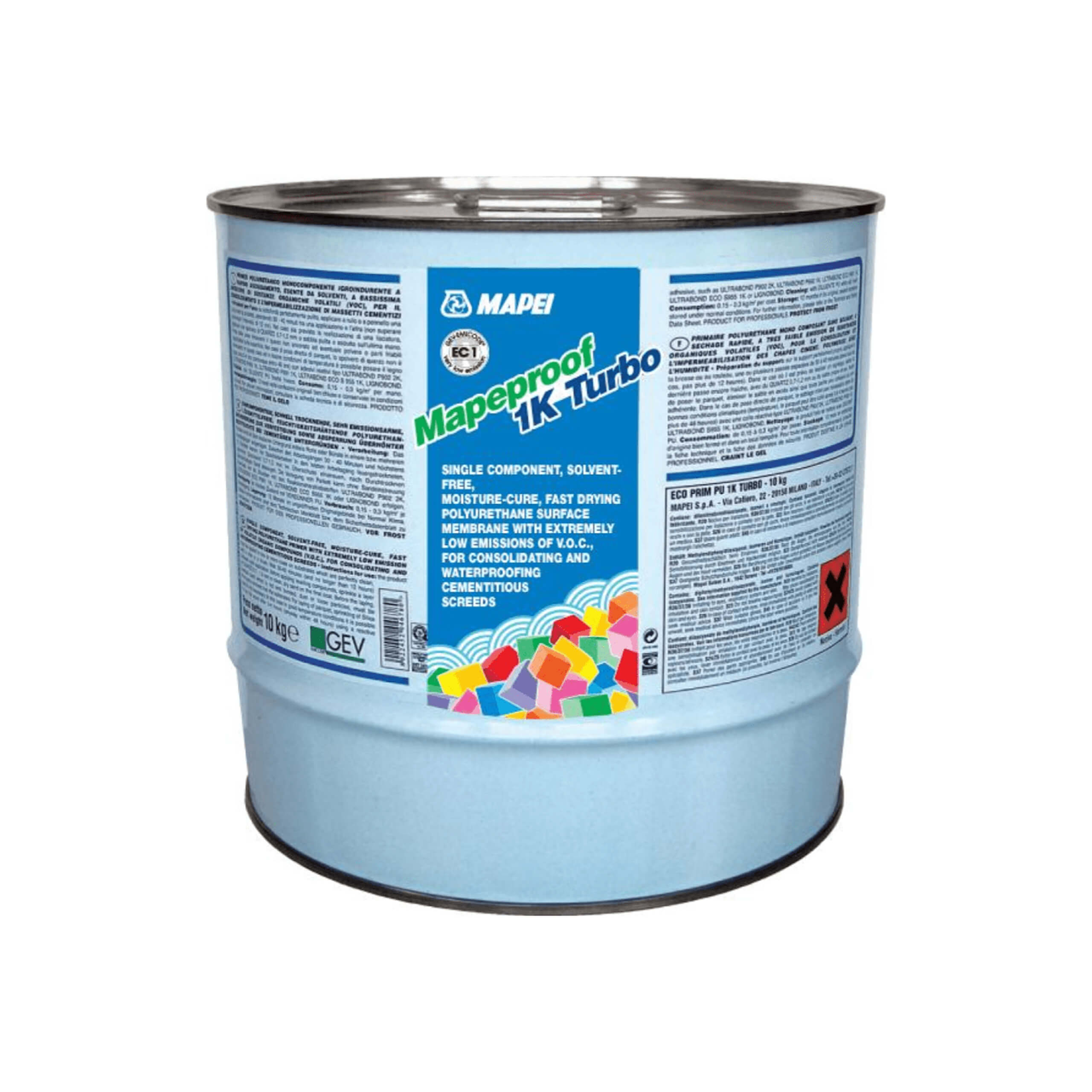 Mapei Mapeproof 1K Turbo Waterproofing Membrane - Premium Crack Isolation & Moisture Barrier for Tile Floors - Perfect for Bathrooms, Kitchens & Basements