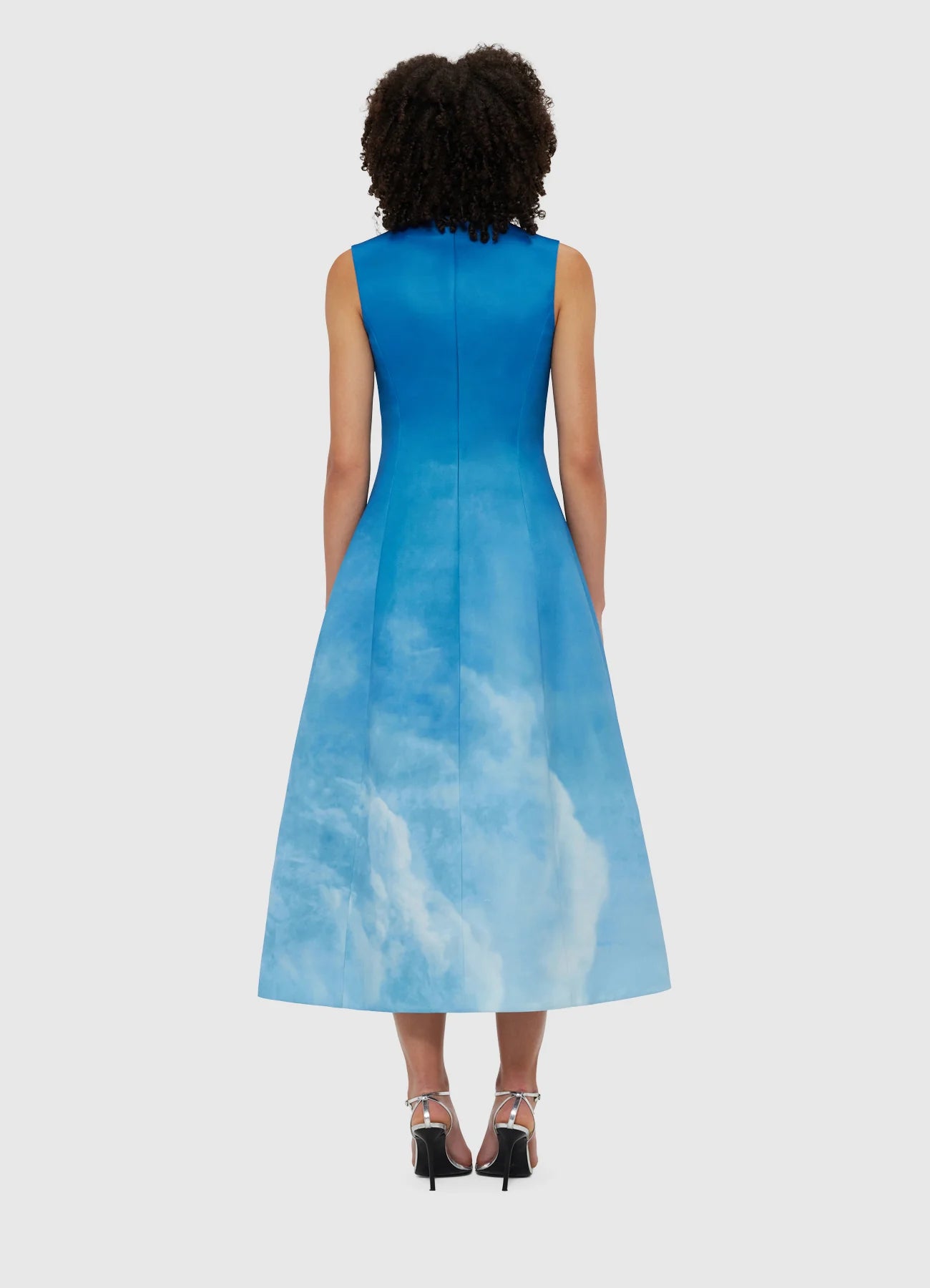 Cleo Sleeveless Midi Dress with Aerial Print - Flowy Summer Dress for Women, Beach Cover Up, Vacation Outfit, Boho Chic Style
