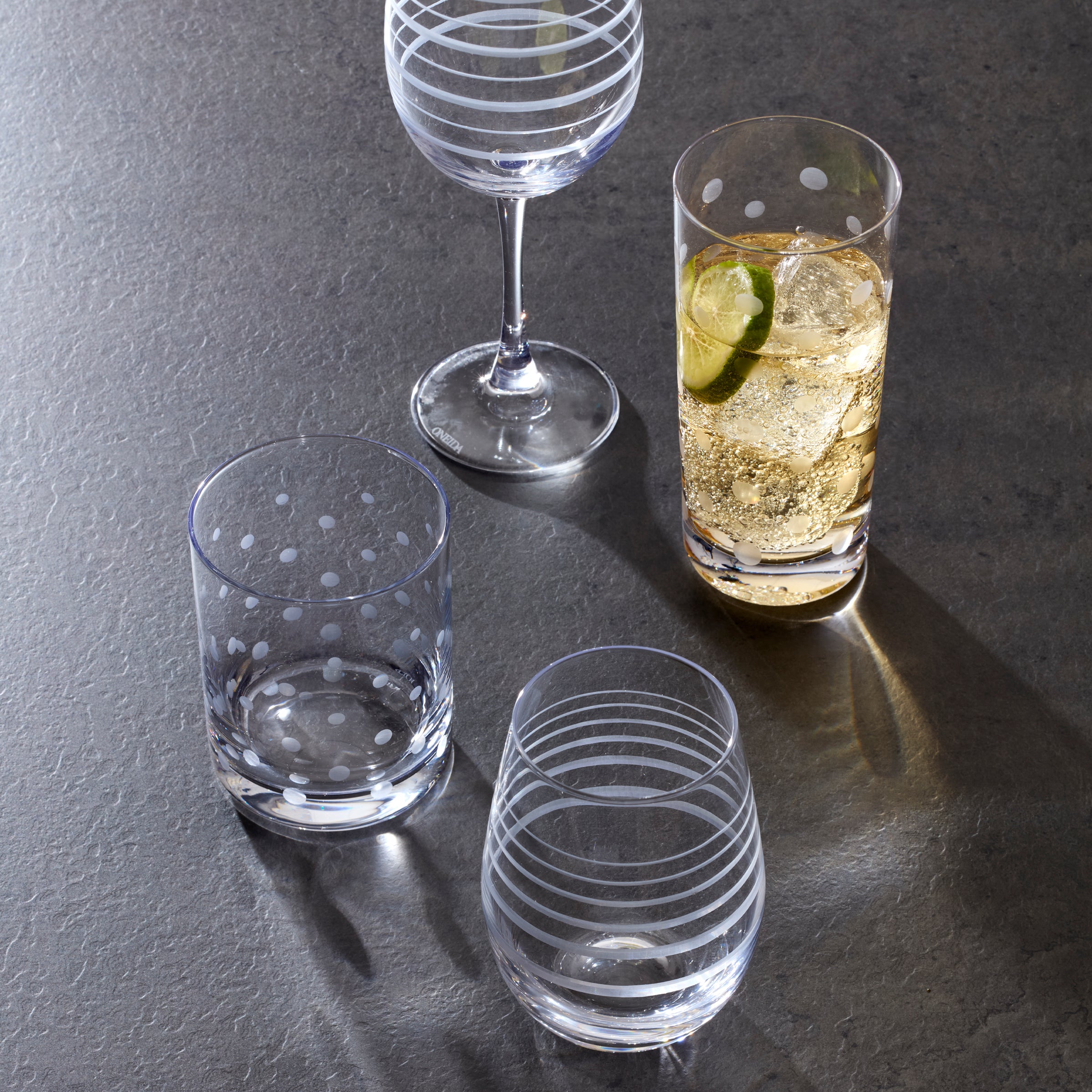 Premium Mingle Double Old Fashioned Whiskey Glasses Set of 4 - Heavy Base Cocktail Glasses for Bourbon, Scotch & Whiskey - Perfect for Home Bar, Gifts & Entertaining