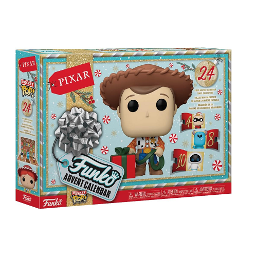 Funko Pocket Pop Pixar Advent Calendar - 24 Mini Collectible Figures for Christmas Countdown - Perfect for Holiday Gifts, Stocking Stuffers & Disney Fans
