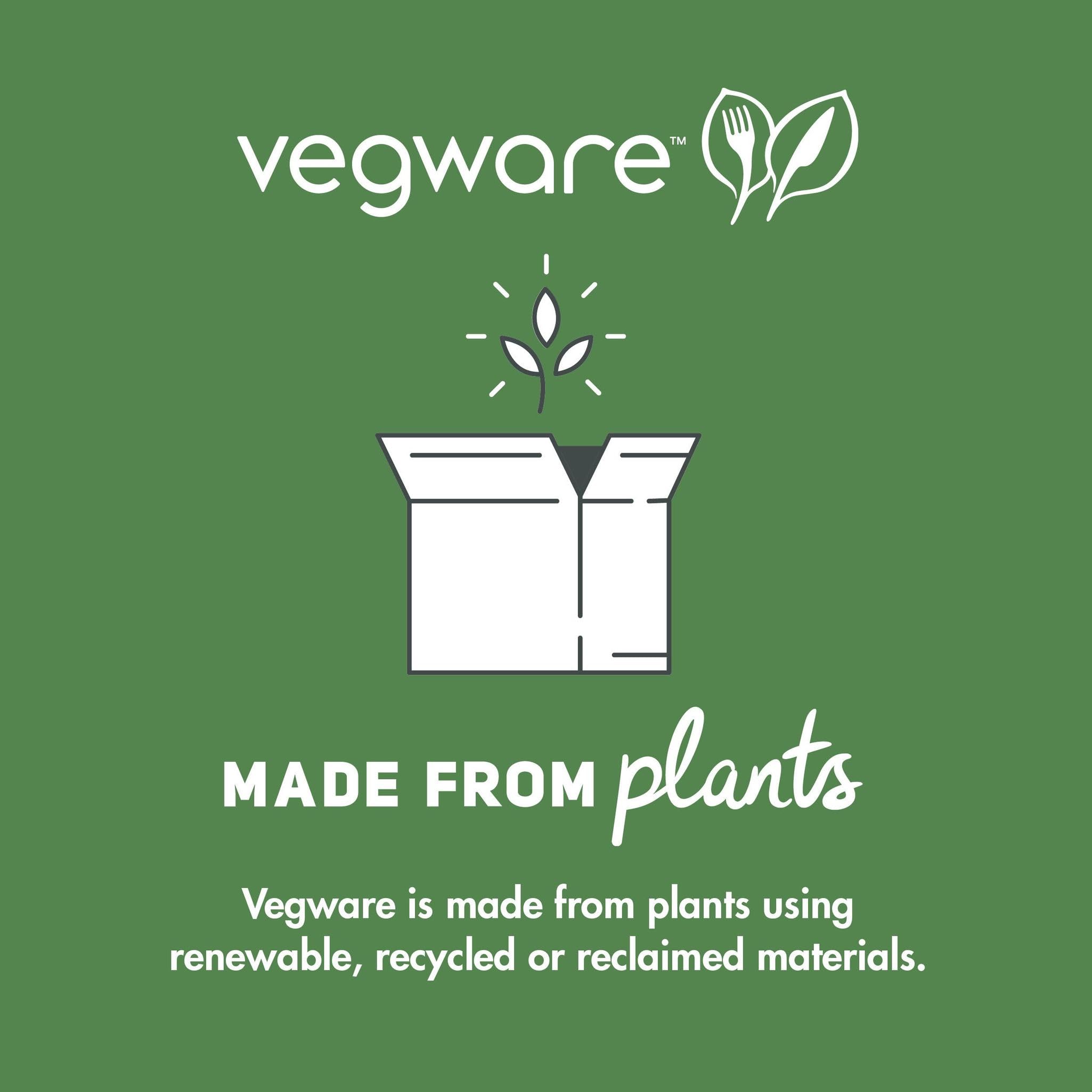 Eco-Friendly 12oz White Hot Cups by Vegware | Compostable Green & White Disposable Coffee Cups for Home, Office, and Cafes