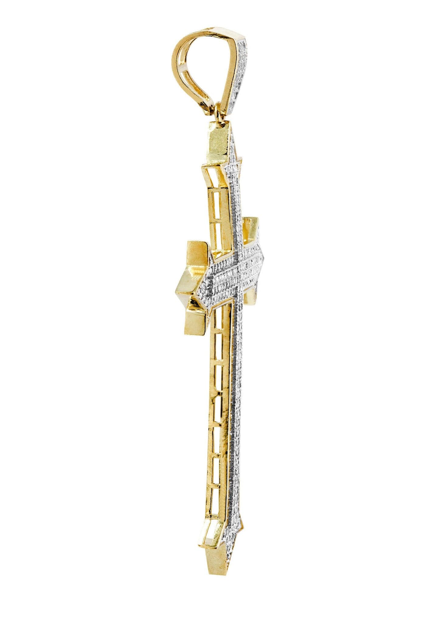 10K Gold Cross Pendant Necklace for Women & Men - 7.8 Grams Solid Gold Religious Jewelry - Perfect for Baptism, First Communion, Confirmation & Everyday Wear