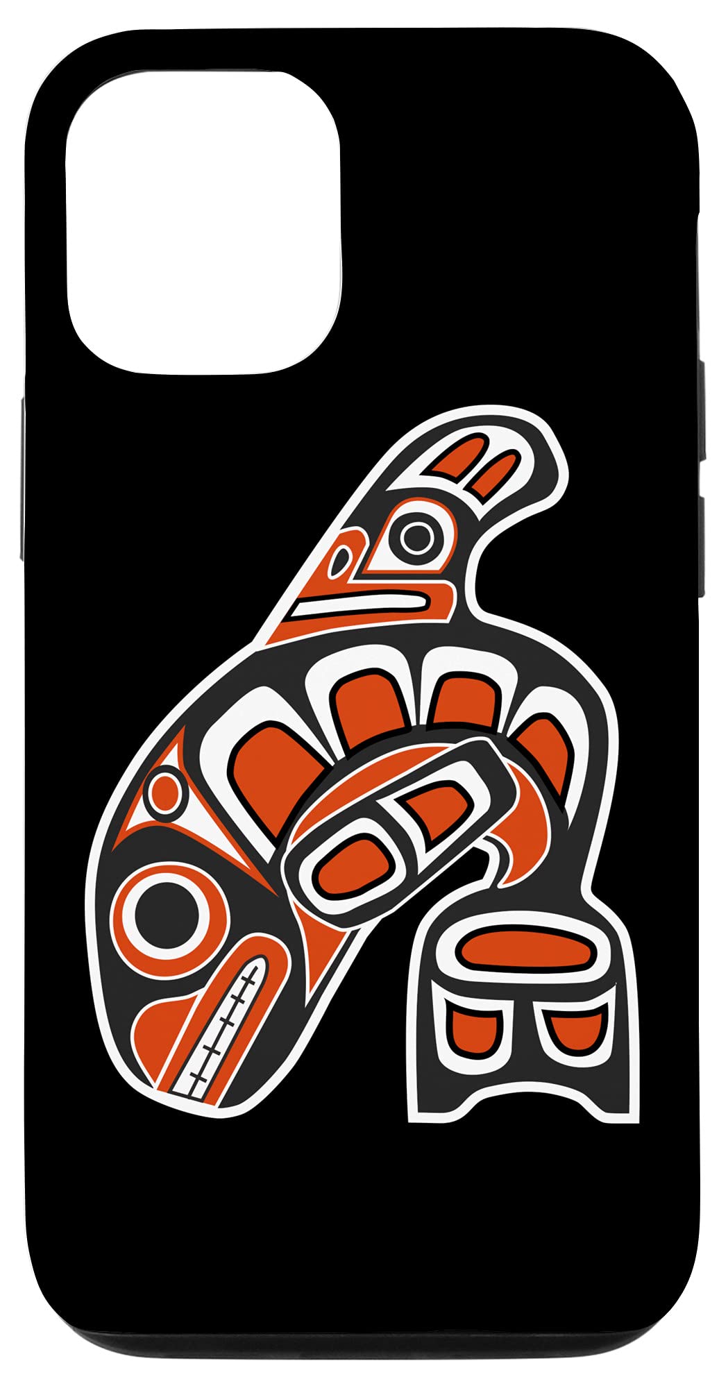 iPhone 12/12 Pro Case with Orca Whale Haida Native American Tribal Art - Stylish Protective Phone Cover for Daily Use, Travel & Gifts