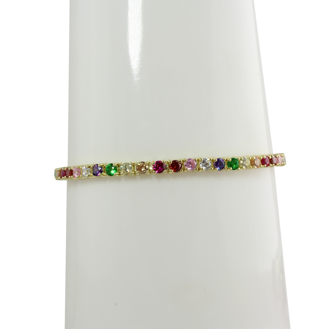 Elegant Multicolor Tennis Bracelet for Women - Stylish Cubic Zirconia Tennis Chain Bracelet Jewelry Gift for Her - Perfect for Parties, Weddings & Everyday Wear