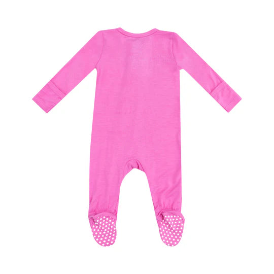 Bamboo 2-Way Zipper Footie Pajamas - Soft Organic Baby Sleepwear with Strawberry Moon Print | Cozy & Breathable for Infants & Toddlers | Perfect for Nursery, Bedtime & Lounging