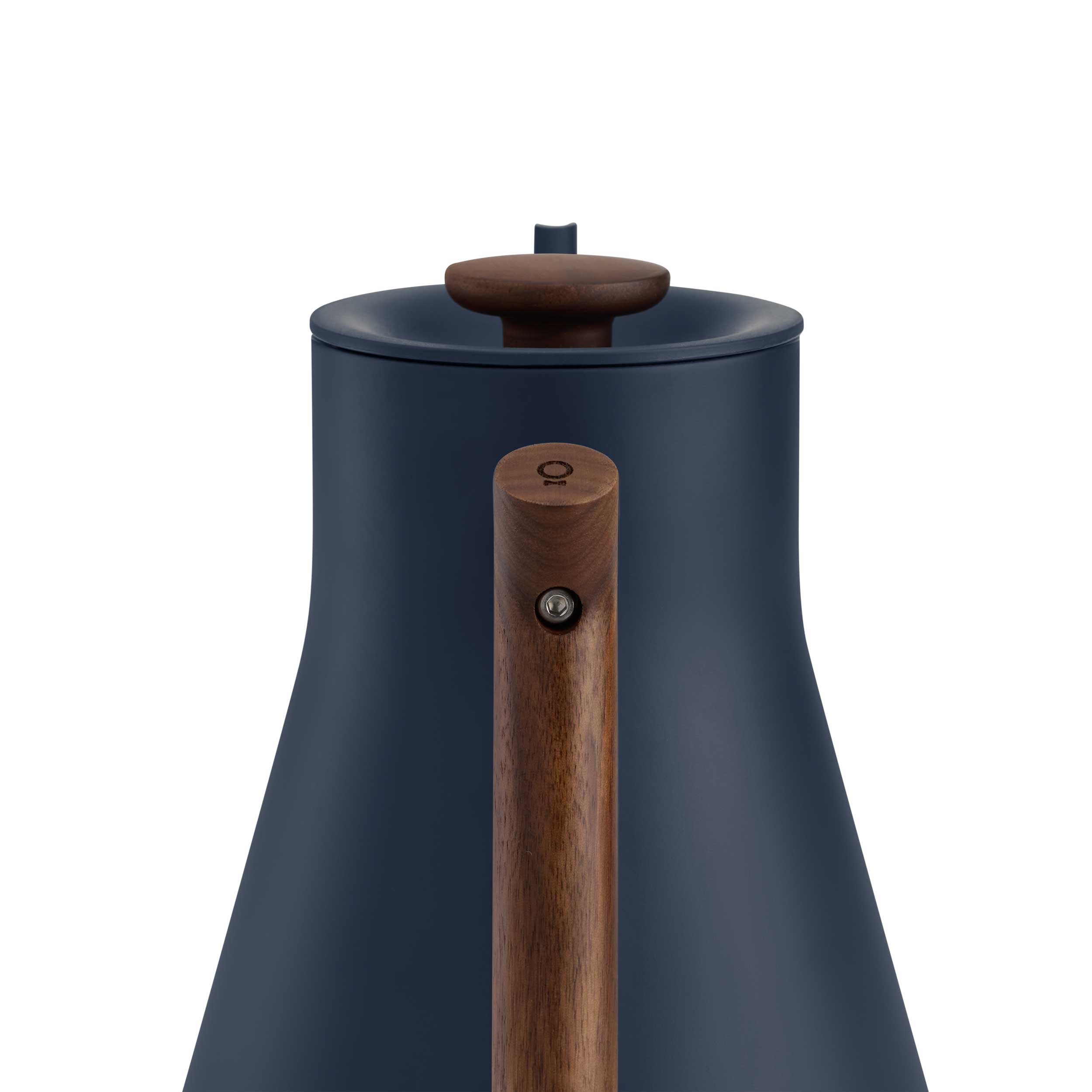 Fellow Stagg EKG Pro Electric Gooseneck Kettle - Precision Temperature Control, Fast Heating, Stone Blue with Walnut Handle - Perfect for Pour Over Coffee, Tea Brewing & Home Barista Use