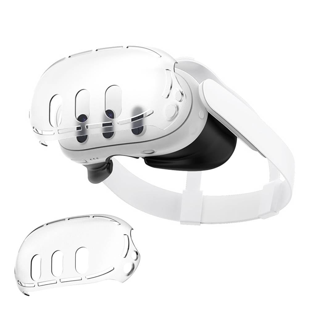 AZURAOKEY Meta Quest 3 Accessories - Shockproof Silicone VR Headset Protective Cover with Anti-Slip Grip | Durable Front Shell Protector for Oculus Quest 3 | Perfect for Gaming, VR Fitness & Immersive Entertainment
