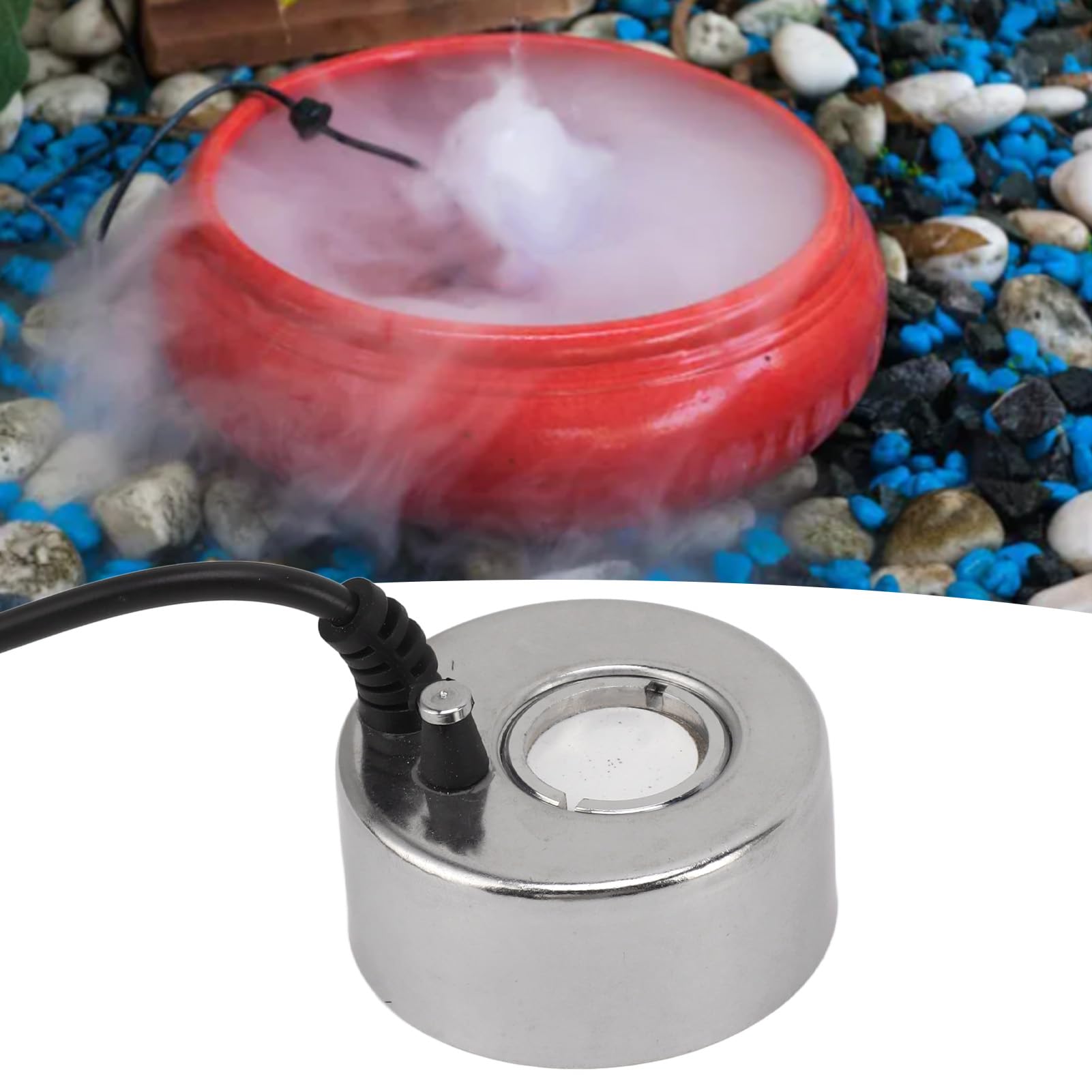 Ultrasonic Mist Maker - 5V DC Indoor/Outdoor Water Fountain Atomizer for Ponds, Bonsai, Aquariums & Landscaping | Durable Alloy Design | Perfect for Home Decor, Zen Gardens & Relaxation Spaces