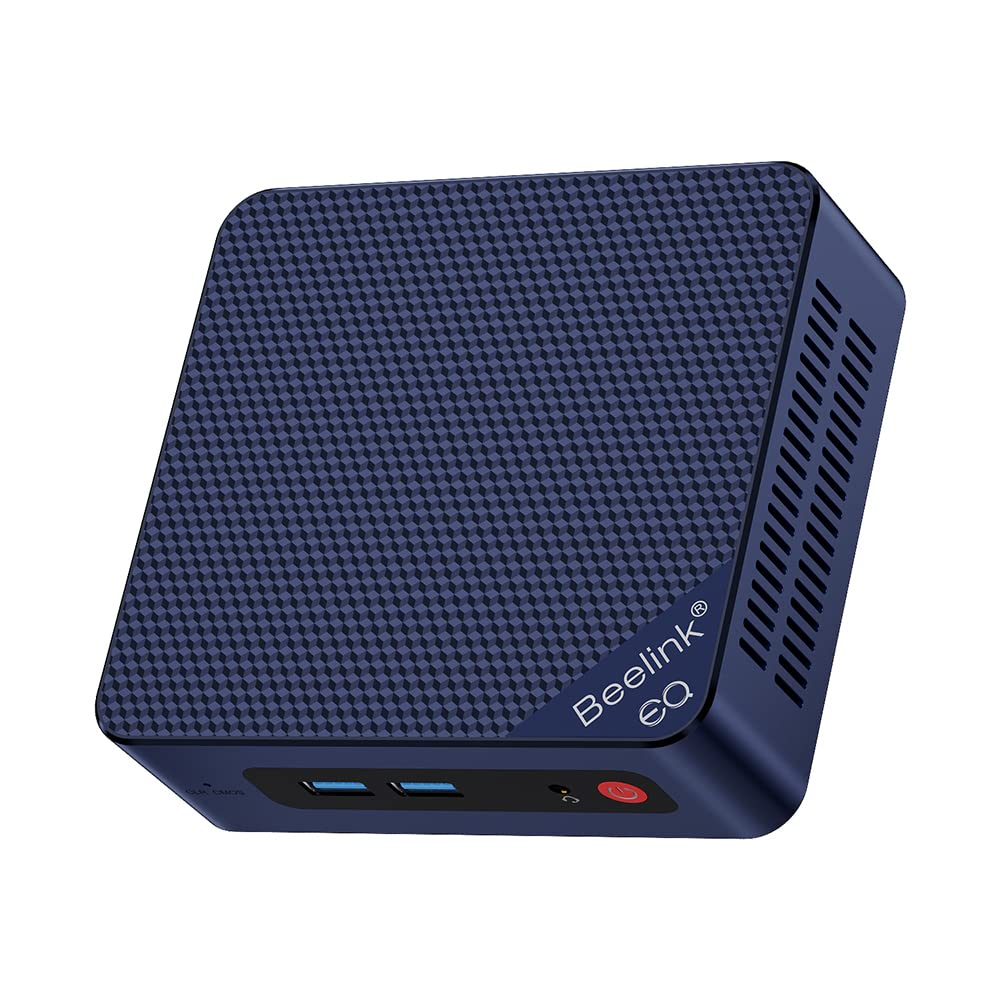 Beelink EQ12 Mini PC with Intel N100 Processor, 16GB DDR5 RAM 500GB SSD - Compact Desktop Computer with WiFi 6, Bluetooth 5.2, Triple Display (Dual HDMI/Type-C), Dual Ethernet - Ideal for Home Office, Business, Gaming & Entertainment