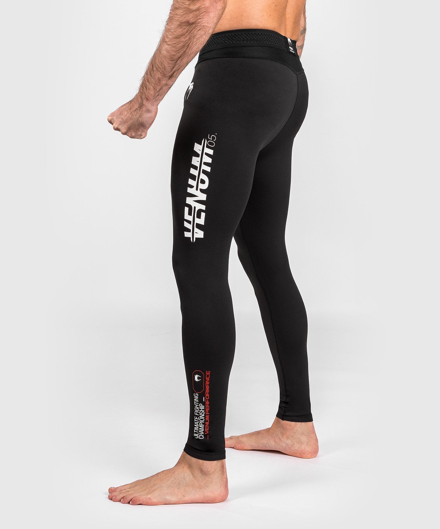 Venum UFC Adrenaline Fight Week Men's Performance Compression Tights - Black | MMA Training & Workout Gear for Fighters & Athletes
