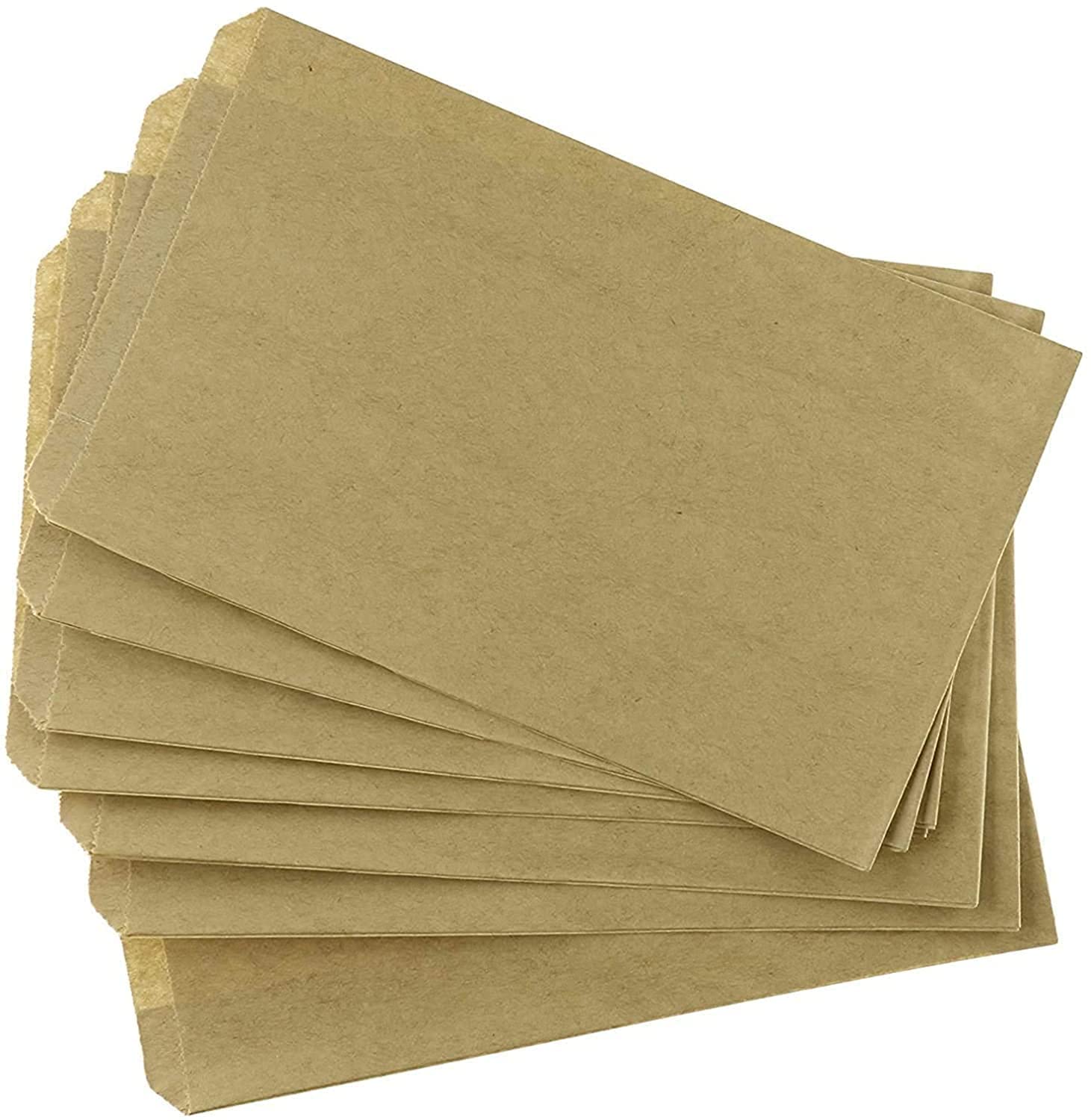 FlanicaUSA 100-Pack 4x6 Inch Brown Kraft Paper Bags - Eco-Friendly Small Gift Bags for Candy, Cookies, Jewelry & Party Favors | Perfect for Crafting, Retail Packaging & Wedding Favors