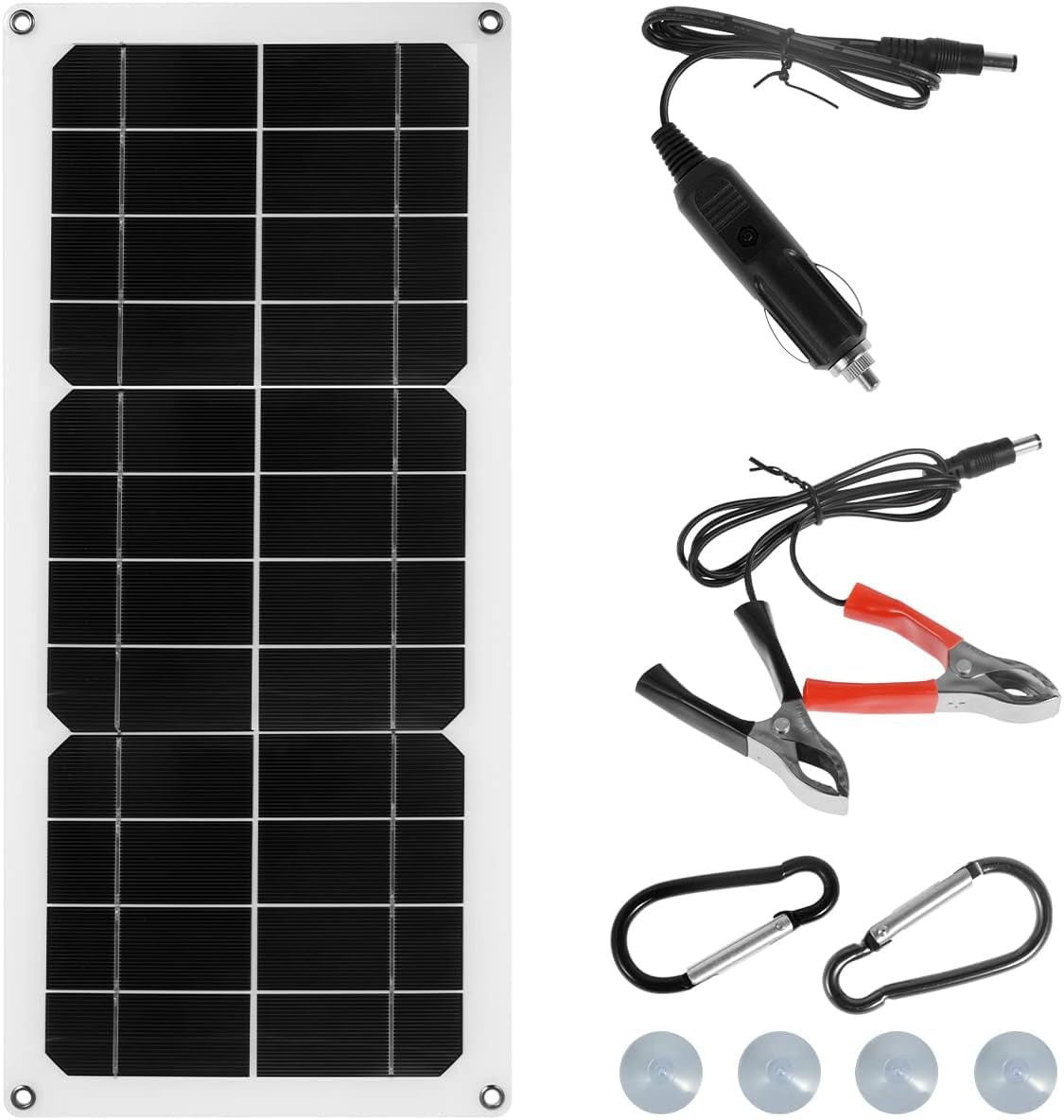 30W Solar Panel Kit - 12V Waterproof Portable Solar Charger with USB Port for RV, Car, Boat, Trailer, Home & Camping | Perfect for Outdoor Adventures, Emergency Power & Off-Grid Living