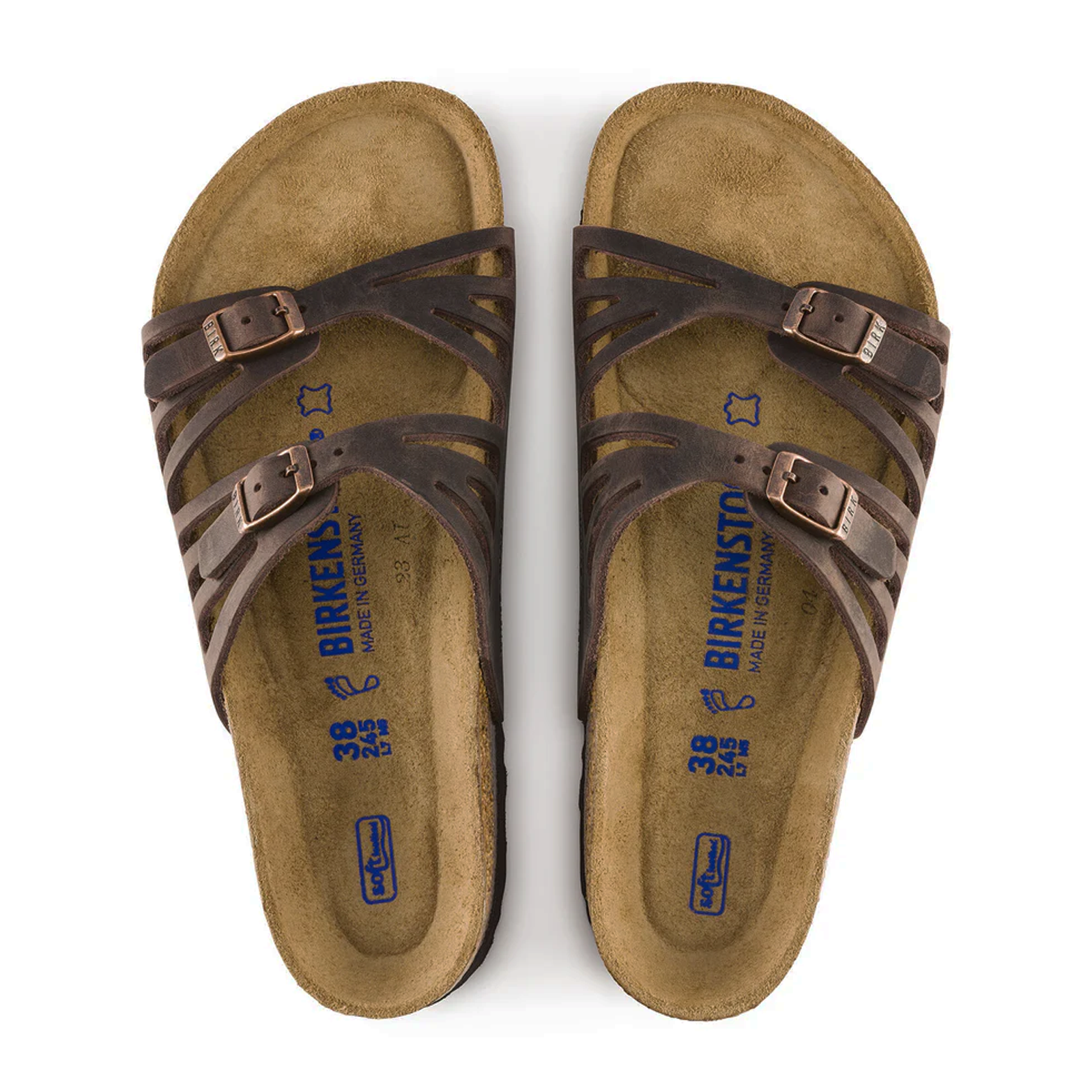 Birkenstock Granada Soft Footbed Slide Sandals for Women - Comfortable Leather Sandals with Arch Support | Perfect for Casual Wear, Beach, and Summer Outfits