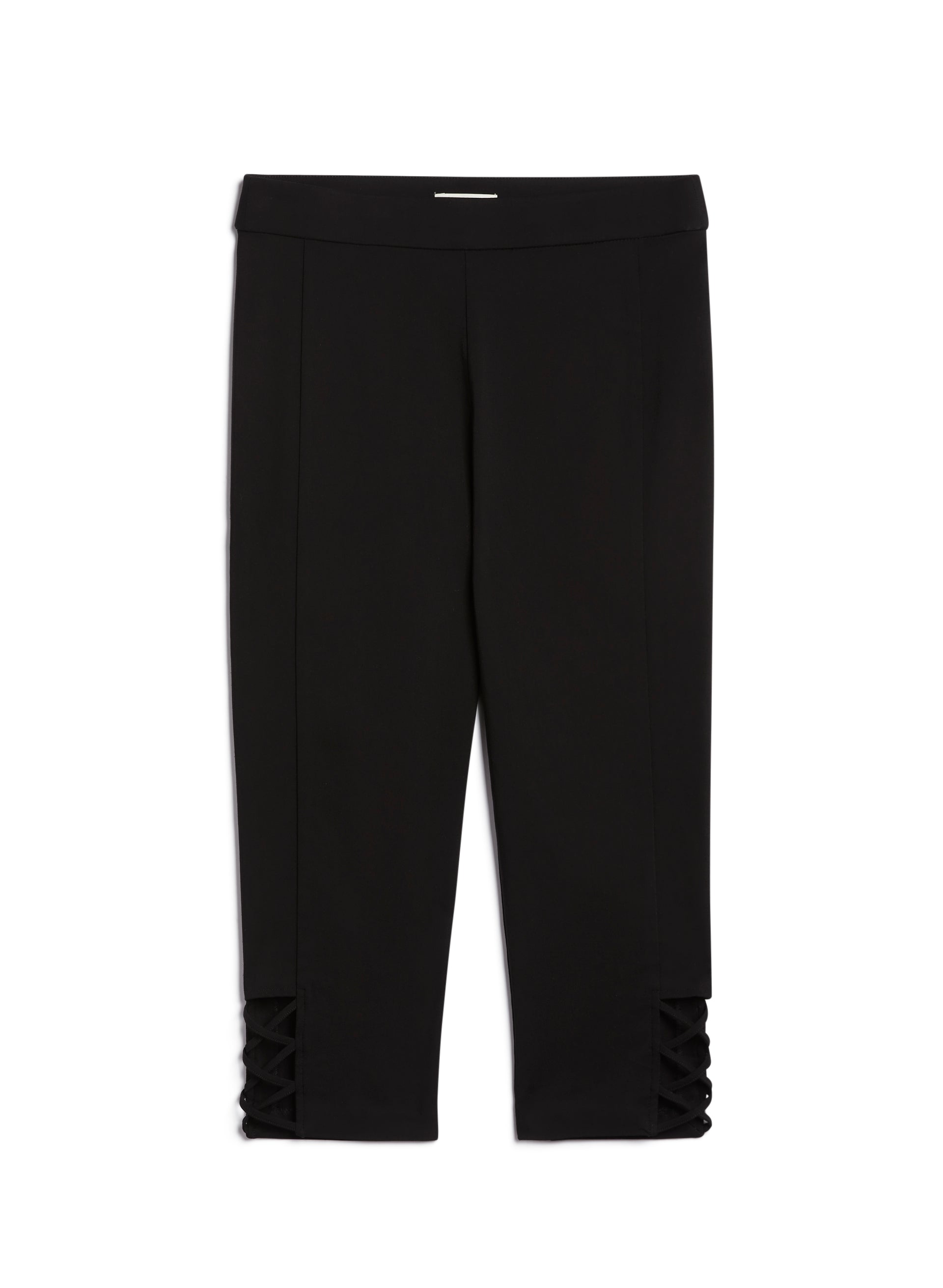 Cross Detail Capris - Women's Stretchy High-Waisted Yoga Pants for Workout & Lounge | Perfect for Yoga, Gym, Running and Casual Wear