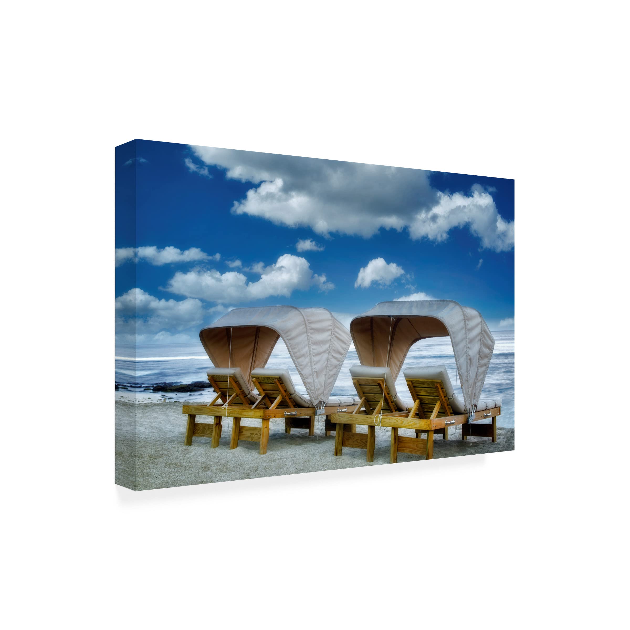 Dennis Frates 'Beach Chair 1' Canvas Wall Art Print - Coastal Decor for Living Room, Bedroom & Beach House - Trademark Fine Art Collection