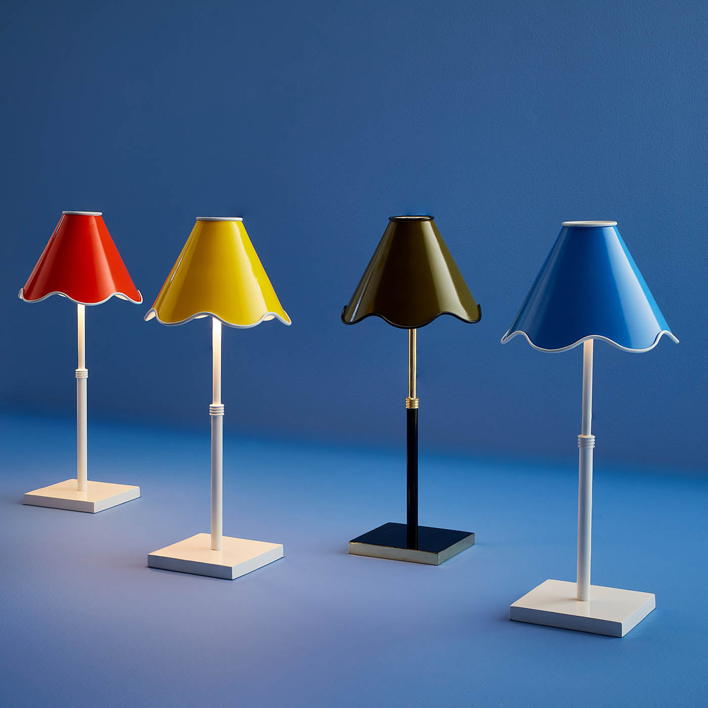 Ripple Rechargeable LED Table Lamp - Portable USB Desk Light for Bedroom, Office & Study - Dimmable Night Light with 3 Color Modes