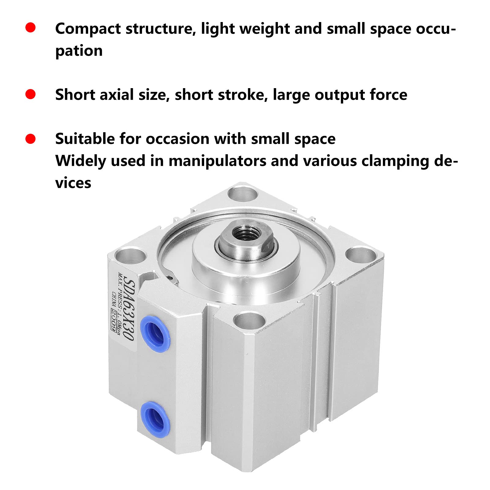 High-Quality Pneumatic Air Cylinder - Double Action, Lightweight & Easy to Install for Industrial Manipulators | Perfect for Automation, Robotics & Manufacturing Applications