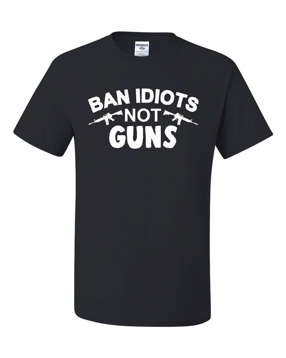 Patriotic 2nd Amendment Pro Gun Rights T-Shirt - Ban Idiots Not Guns Slogan Tee for Men | American Freedom Apparel for Political Rallies & Gun Enthusiast Events