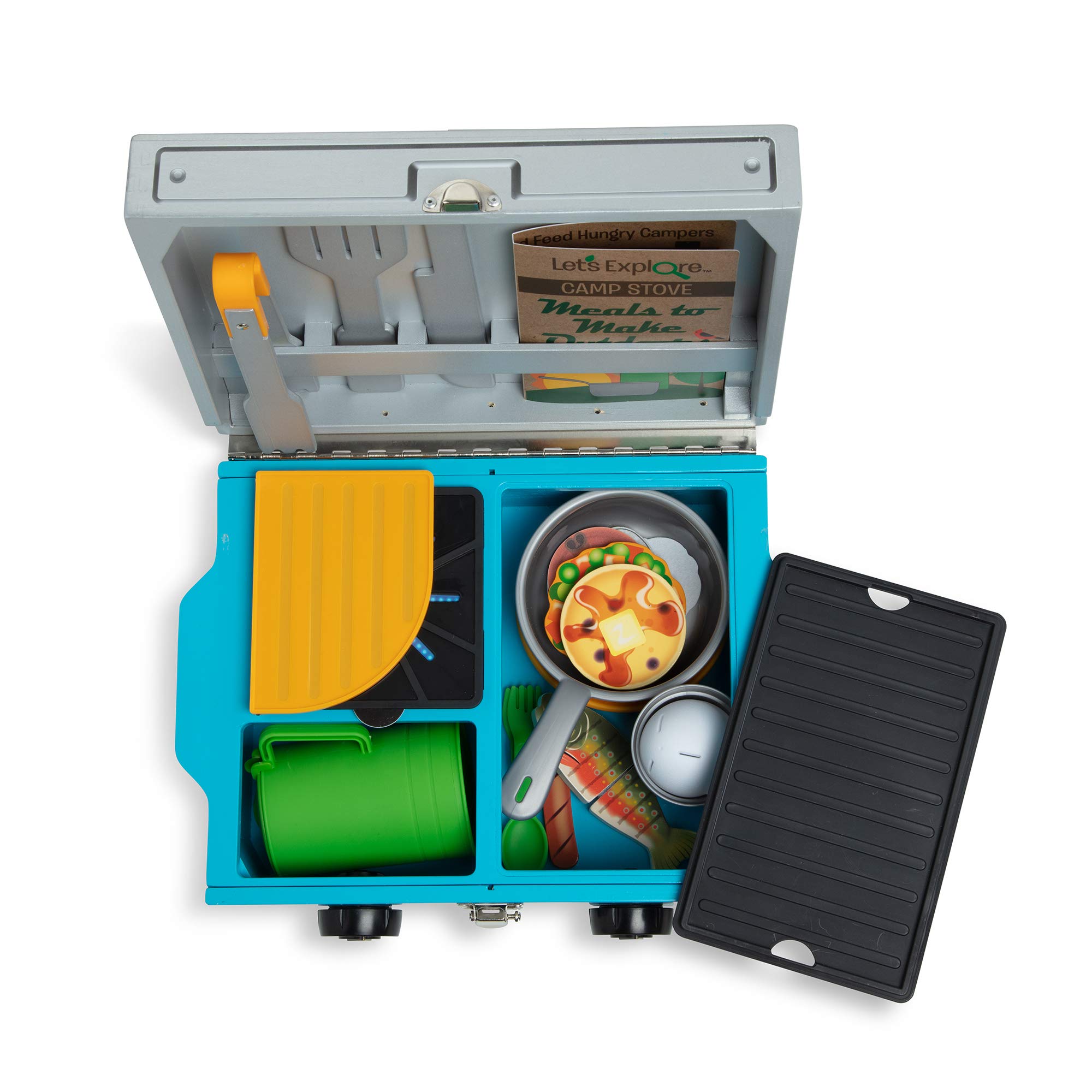 Melissa & Doug 40804 Let's Explore Camp Stove Pretend Play Set - Wooden Toy Kitchen for Kids Ages 3+ | Perfect Gift for Boys & Girls | Outdoor Adventure & Indoor Imaginative Play
