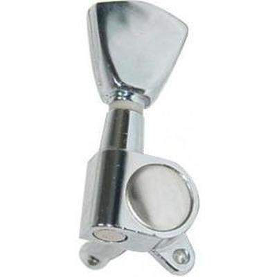 Dr Parts Acoustic Guitar Machine Heads - 3-in-a-Side Chrome Tuning Pegs for Smooth String Tuning | Perfect for Guitar Maintenance & Replacement Parts