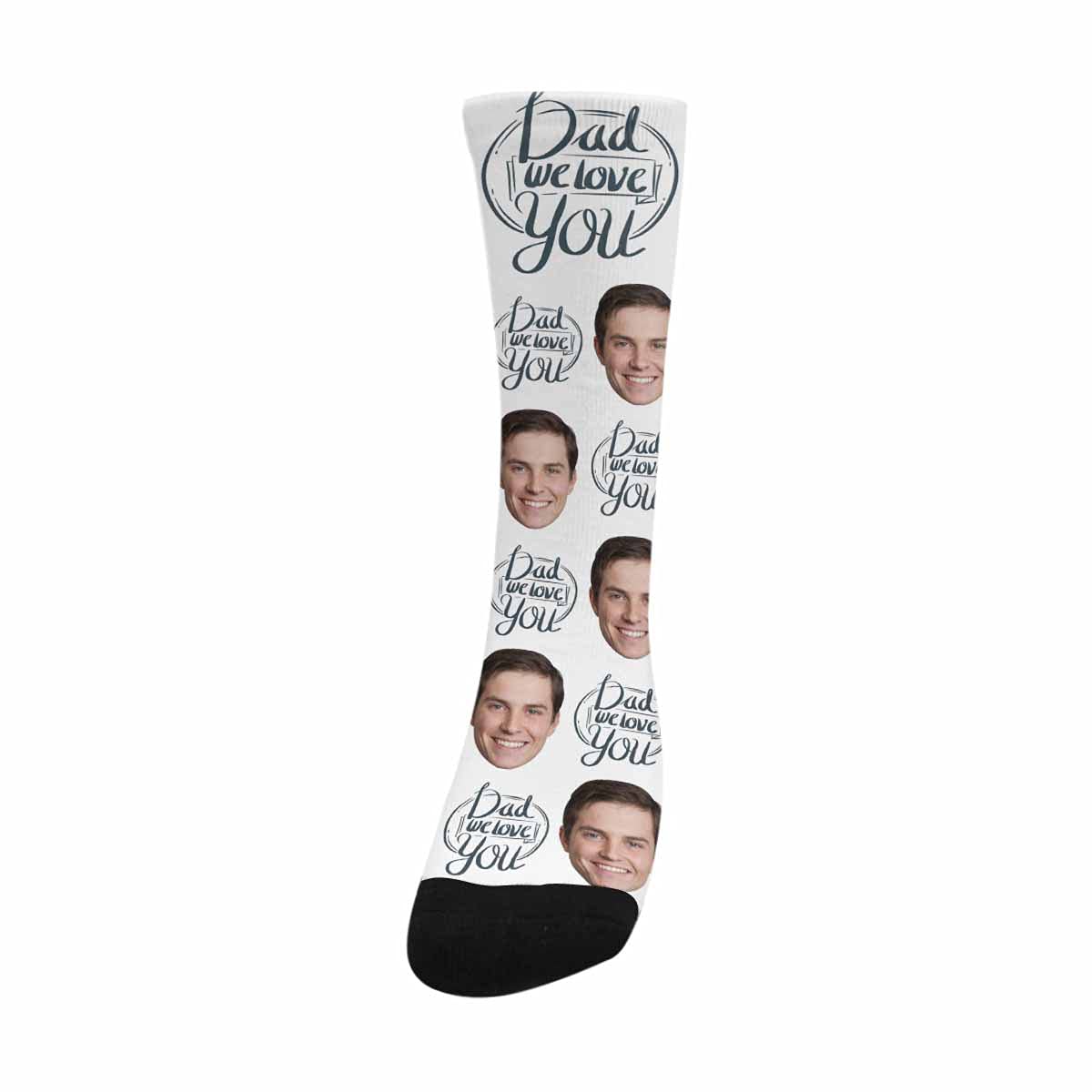 Custom Face Socks for Men - Personalized Father's Day Gift with 'Best Dad Ever' Print - Funny Novelty Socks for Dad - Perfect for Birthday, Christmas & Special Occasions
