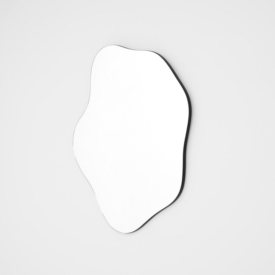 MIDDLE OF NOWHERE Rockpool Mirror - Black Wall Mirror 75x90cm - Modern Home Decor for Living Room, Bedroom & Bathroom