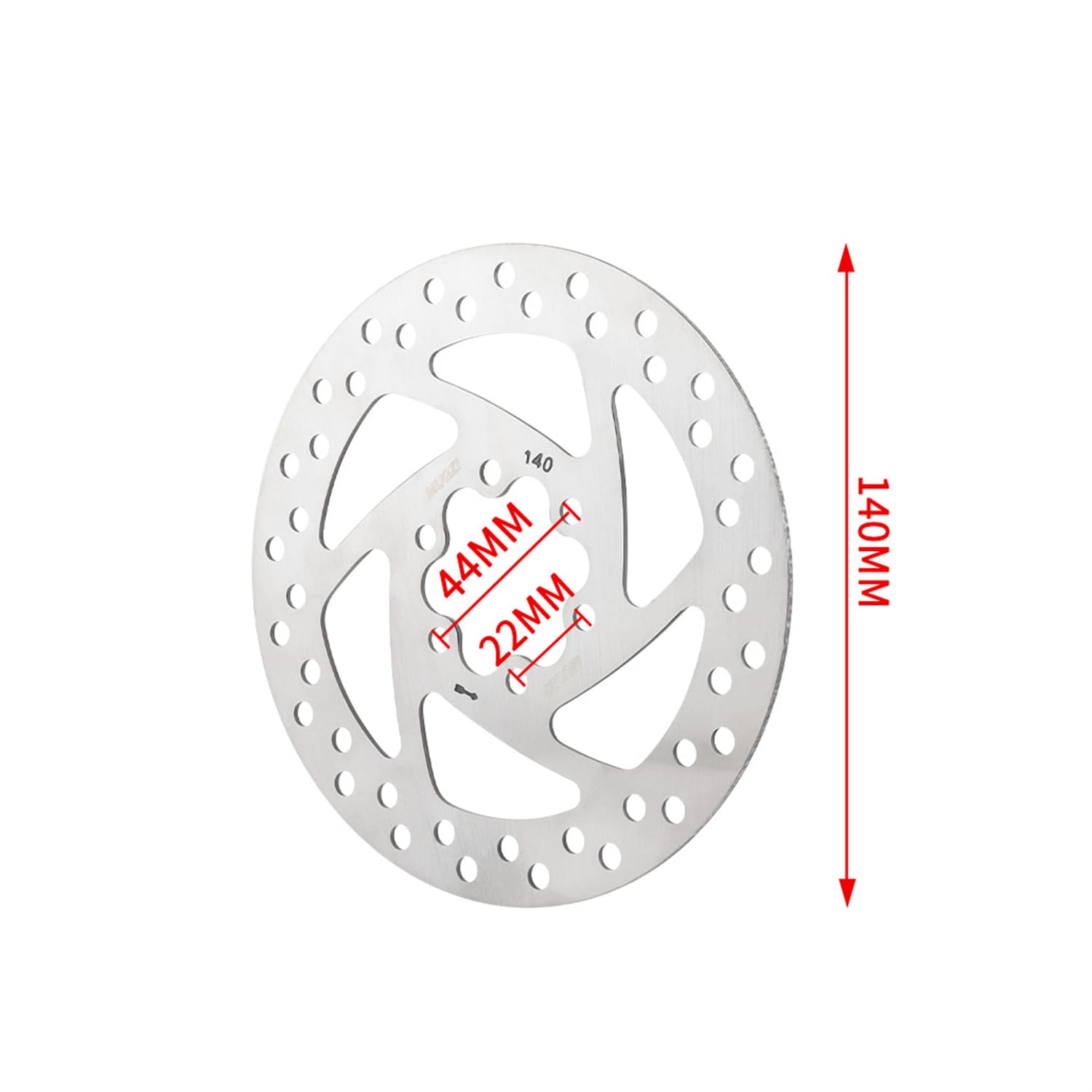 140mm Bike Disc Brake Rotor with 6 Bolts - Compatible with Road Bikes, Mountain Bikes, MTB & BMX - Perfect for Cycling, Commuting and Off-Road Adventures