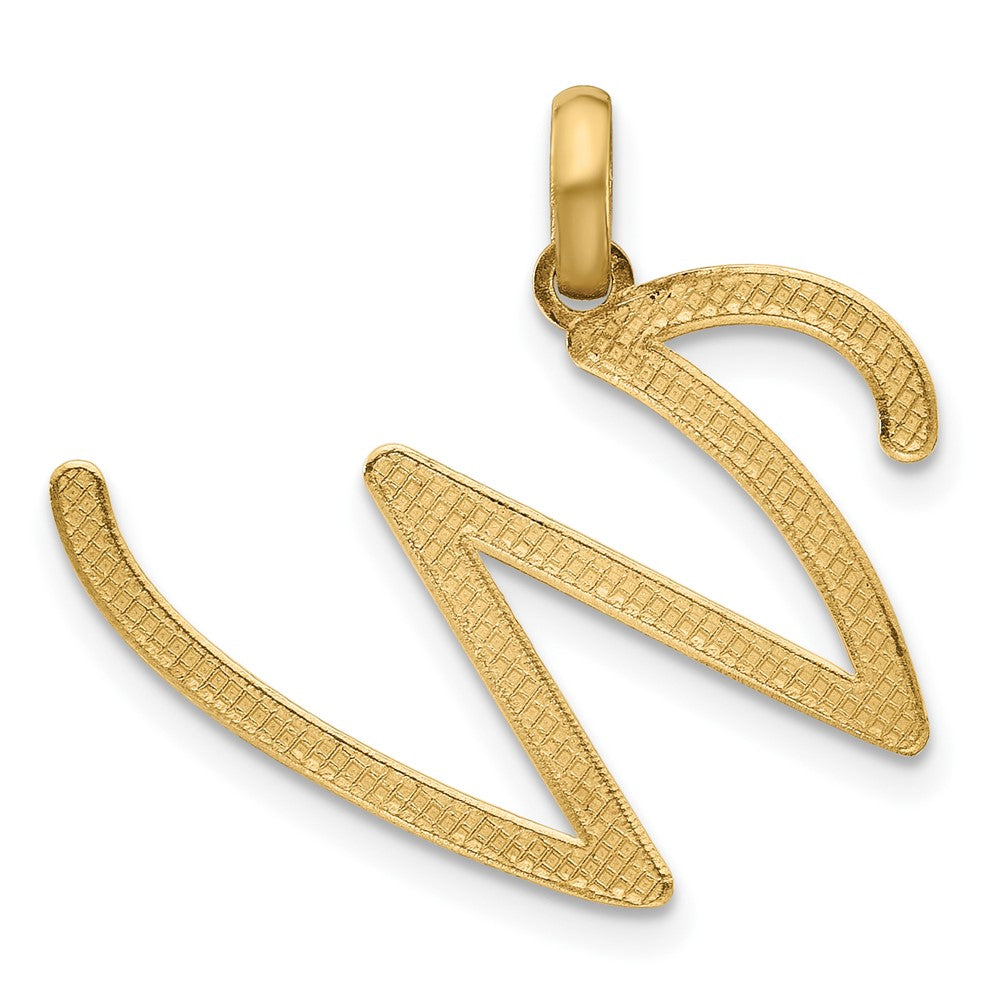 14K Gold Modern Cursive Letter 'W' Pendant Necklace - Elegant Initial Jewelry for Women, Perfect for Gifts, Anniversaries & Everyday Wear