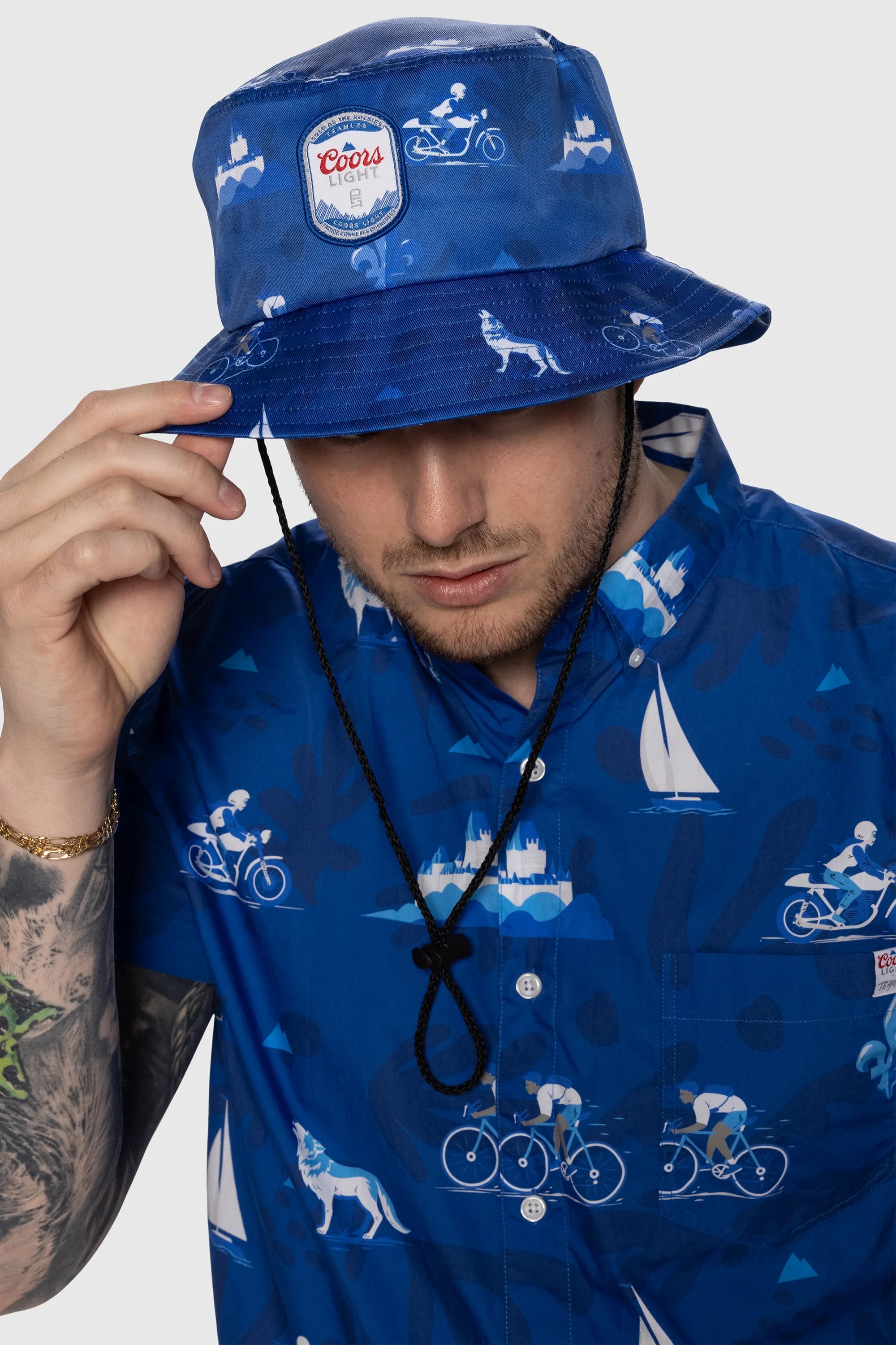 Coors Light Button Up Shirt - Stylish Casual Men's Shirt for Outdoor Activities, Parties & Beer Enthusiasts
