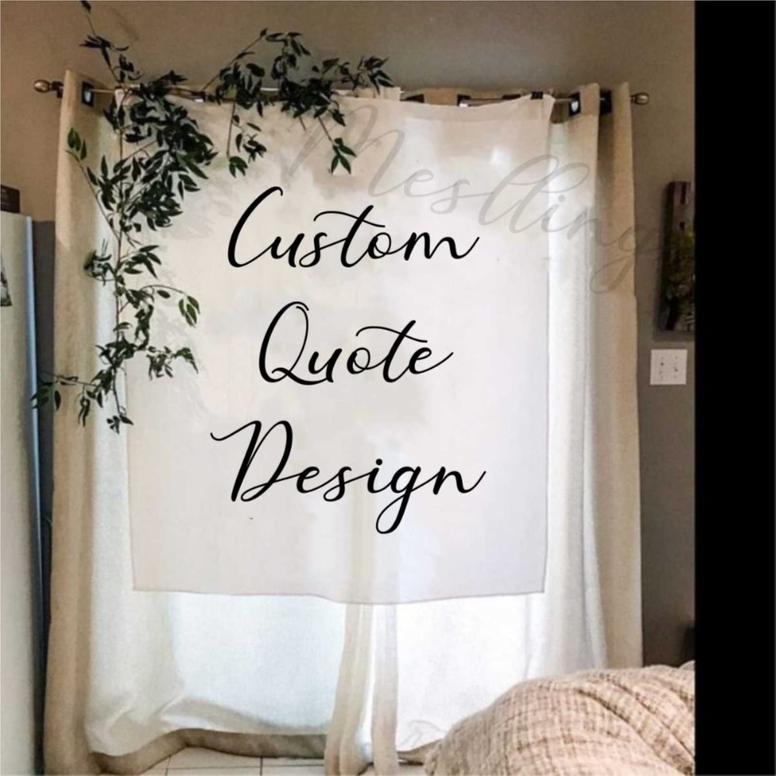 Custom Quote Wedding Backdrop - Personalized Calligraphy Printed Vow Backdrop for Ceremony & Photo Booth - Unique Wedding Arch Decor for Indoor & Outdoor Events