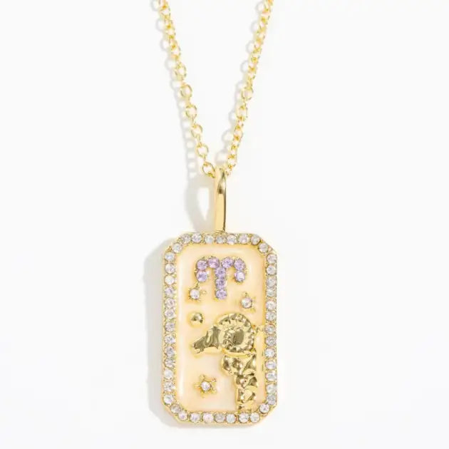 Aries Zodiac Tarot Card Necklace - Sterling Silver Horoscope Pendant for Women | Perfect Birthday Gift & Spiritual Jewelry for Astrology Lovers | Daily Wear & Special Occasions