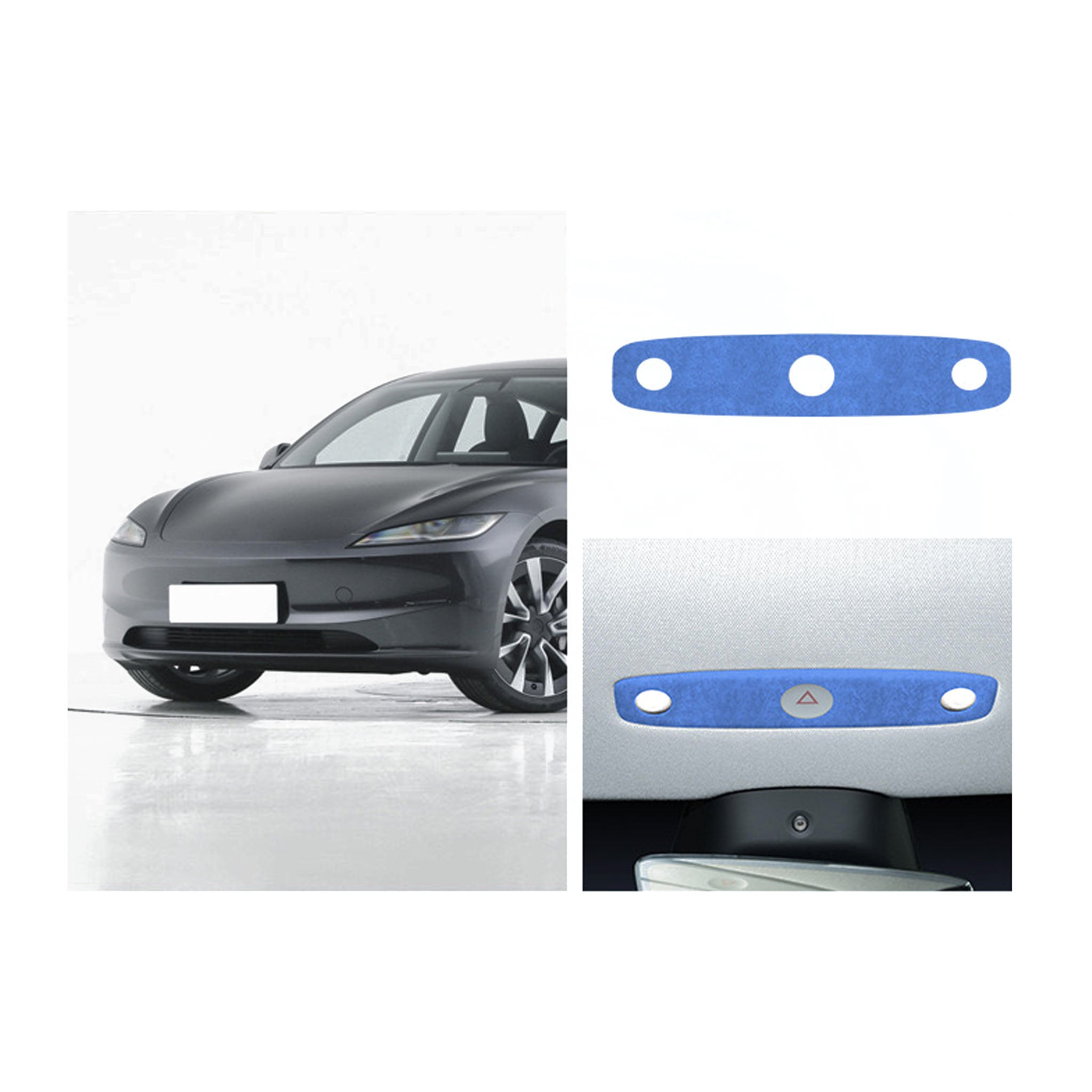 Tesla Model 3 Highland & Model Y Juniper Alcantara Interior Reading Light Wrap Sticker (2024+) - Premium Car Accessories for Night Driving & Interior Customization