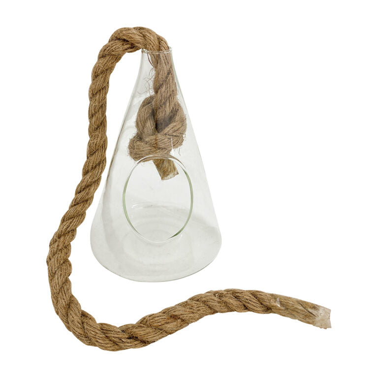 Annabel Trends Hanging Terrarium - Cone Shape Glass Planter for Air Plants & Succulents | Perfect for Home Decor, Wedding Centerpieces & Office Greenery