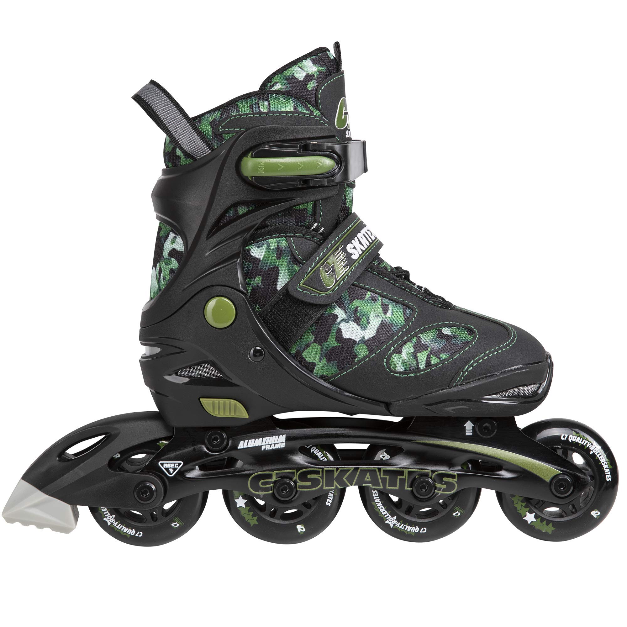 Adjustable C7 Inline Skates for Youth - Outdoor & Indoor Sports