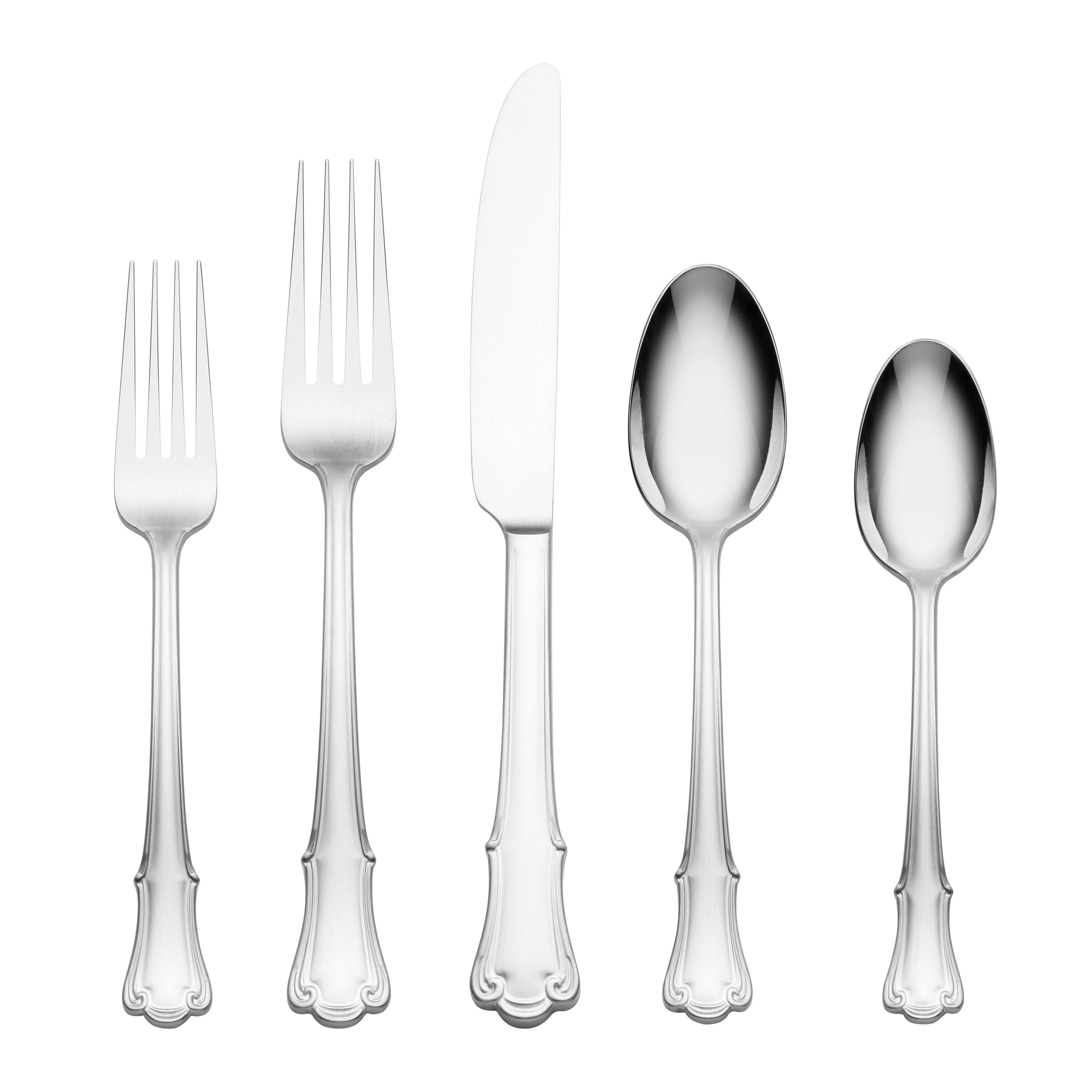 James Street Mirror 20-Piece Flatware Set - Stainless Steel Silverware Set for 4 - Elegant Dining Cutlery Set for Dinner Parties, Weddings & Everyday Use