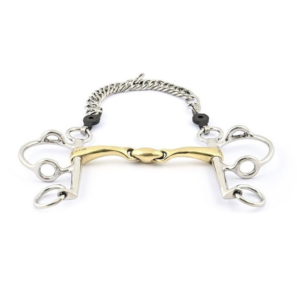 Jump'in French Link Pelham Gag Bit for Horses - Stainless Steel Horse Training Bit with French Link for Dressage & Jumping - Perfect for English Riding and Equestrian Sports
