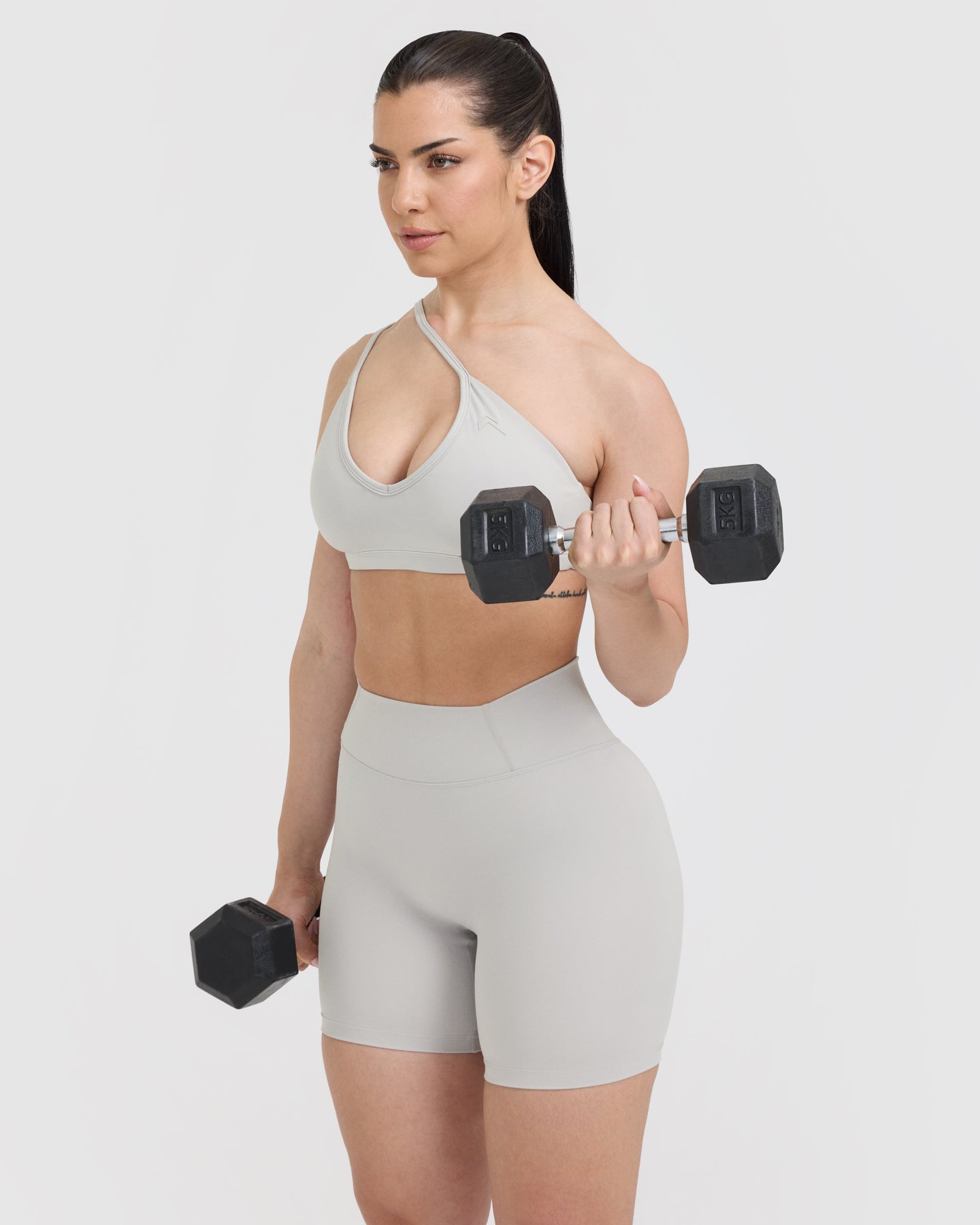 Timeless High Waisted Shorts for Women - Light Grey | Comfortable Summer Shorts for Casual Wear, Beach, and Travel