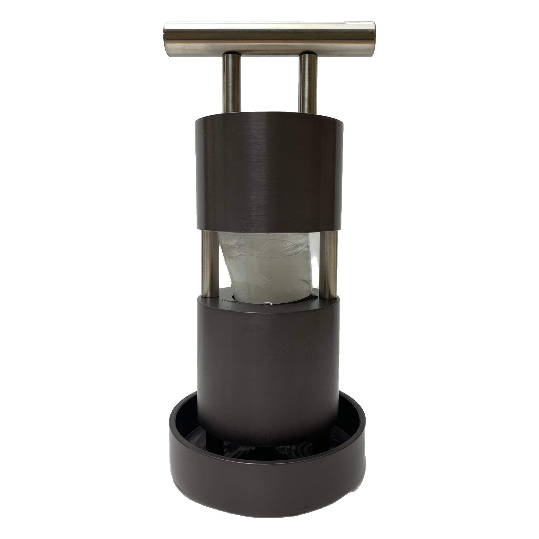 Beyond ICE JR2.0 2-Inch Ice Ball Press - Gun Metal Gray Whiskey Ice Ball Maker for Bourbon, Scotch & Cocktails - Perfect for Home Bars, Parties & Gifting