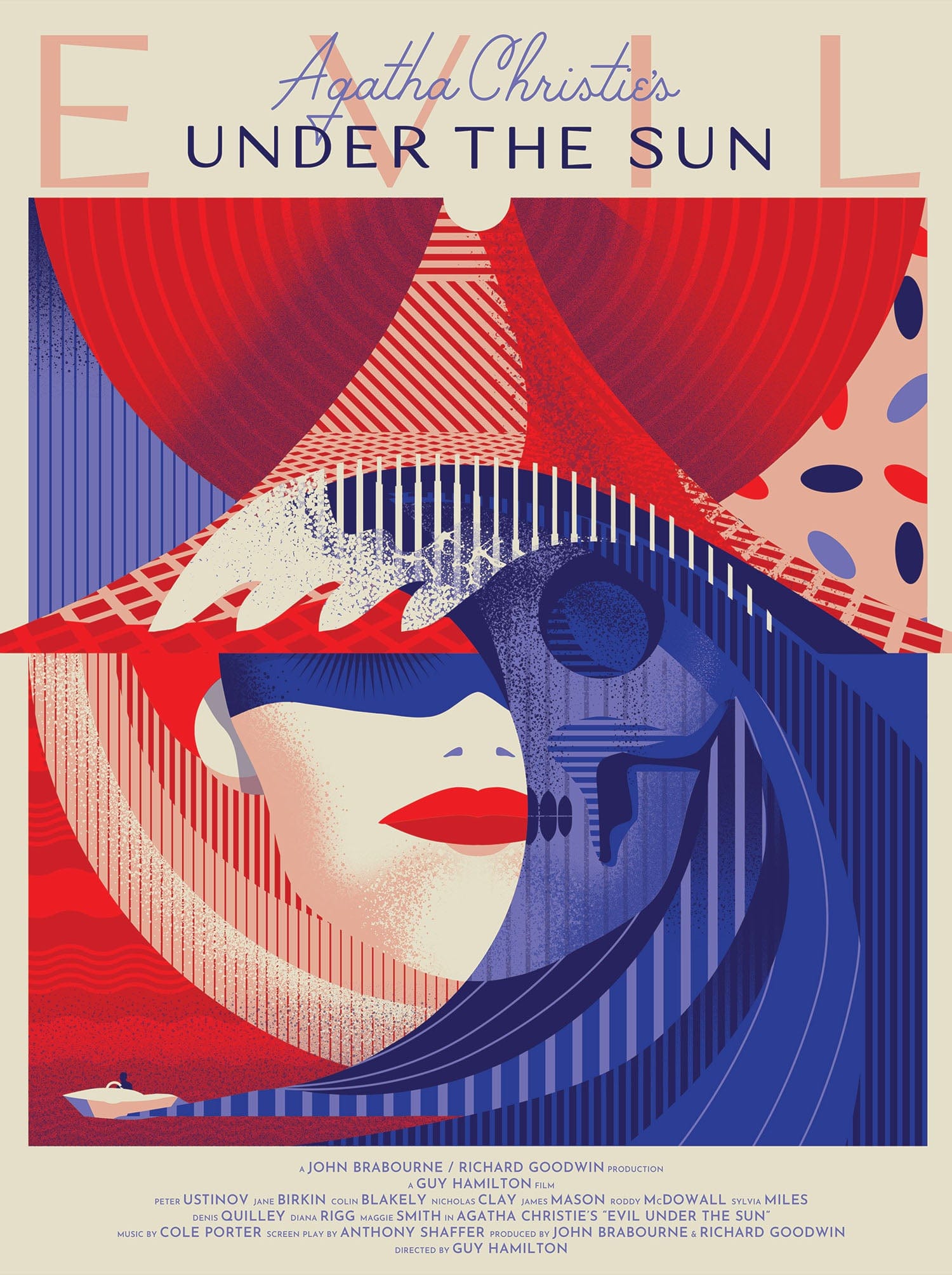 Black Dragon Press x Mondo #26: Evil Under the Sun Vintage Movie Poster - Perfect for Home Theater Decor, Film Collector's Wall Art & Classic Cinema Gift