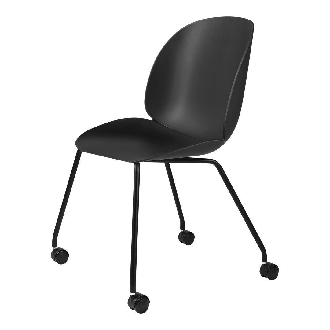Ergonomic Beetle Meeting Chair with 4 Legs & Smooth-Rolling Casters - Unupholstered Office Chair for Conference Rooms, Home Offices & Workspaces