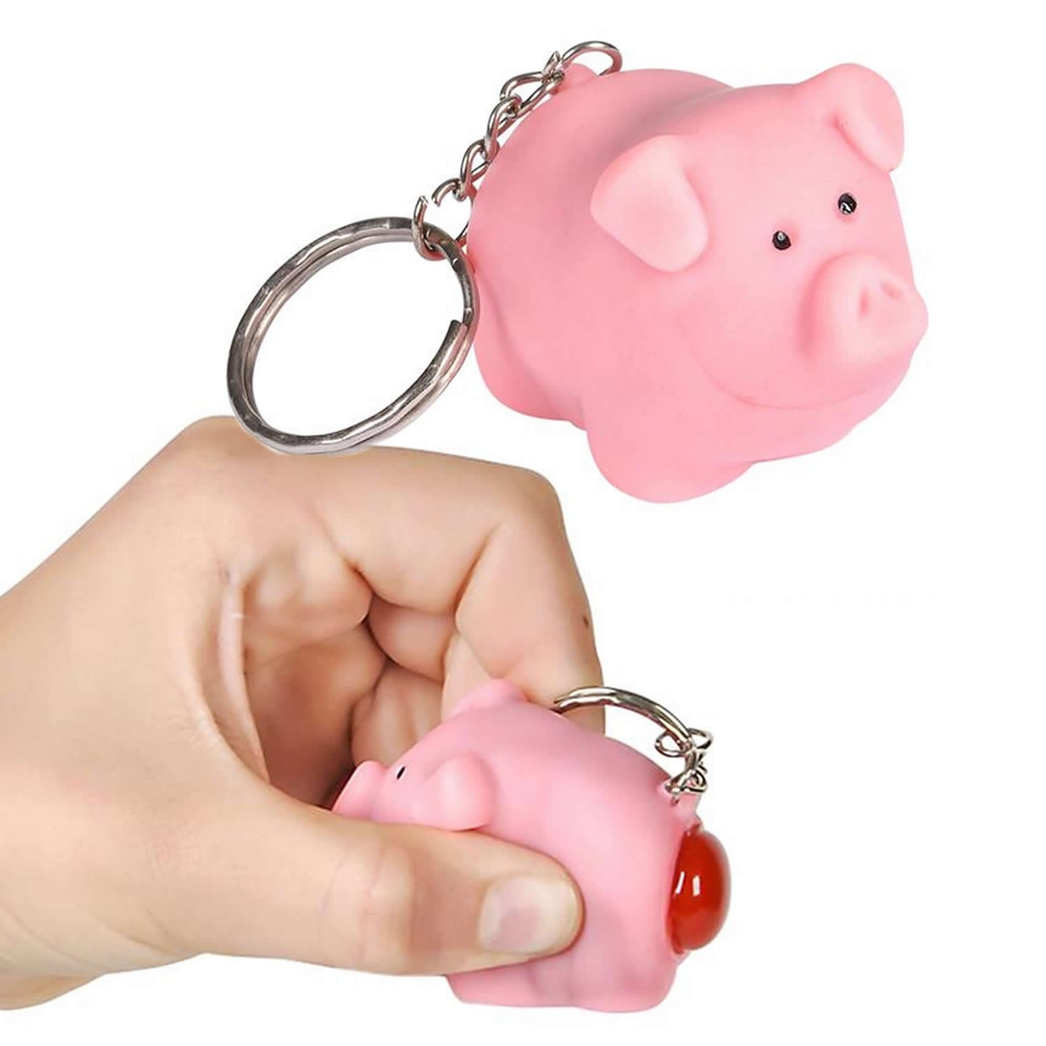 Funny Ned the Naughty Pig Keychain - Cute Animal Toy Gift by Lofttus - Perfect for Backpacks, Keys & Kids' Accessories
