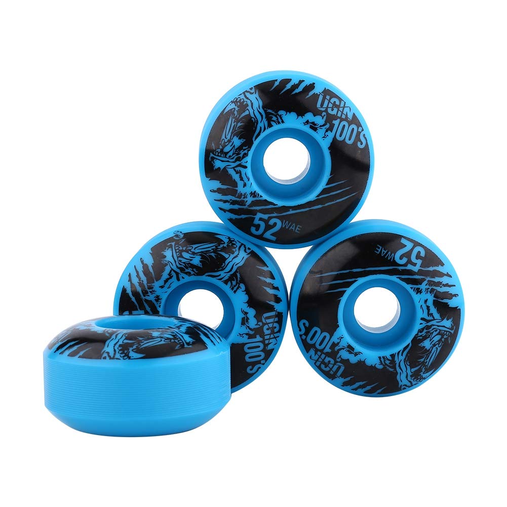Qiterr Skateboard Wheels - 95A PU High Performance Double Rocker Wheels for Smooth Cruising, Tricks & Street Skating - Perfect for Beginners & Pro Skaters