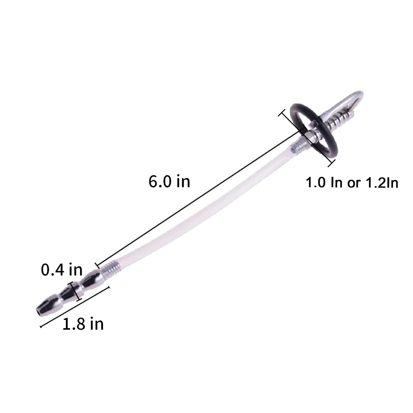 Flexible Silicone Urethral Sound with Cock Ring - Hollow Penis Plug for Male Stimulation & Extreme Pleasure | Perfect for BDSM Play, Solo Exploration & Couples' Intimate Toys