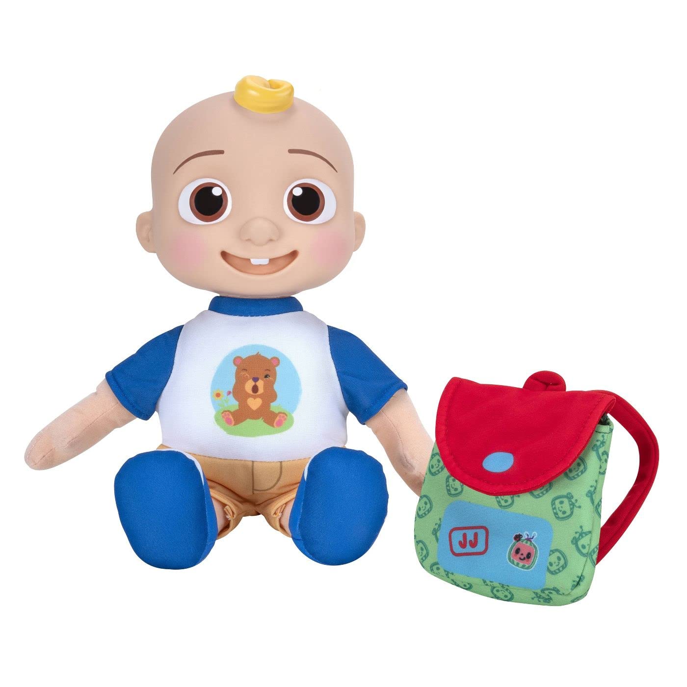 CoComelon JJ Musical Doll with Backpack - Interactive Singing Toy for Kids, Perfect for Back to School, Birthday Gifts & Pretend Play