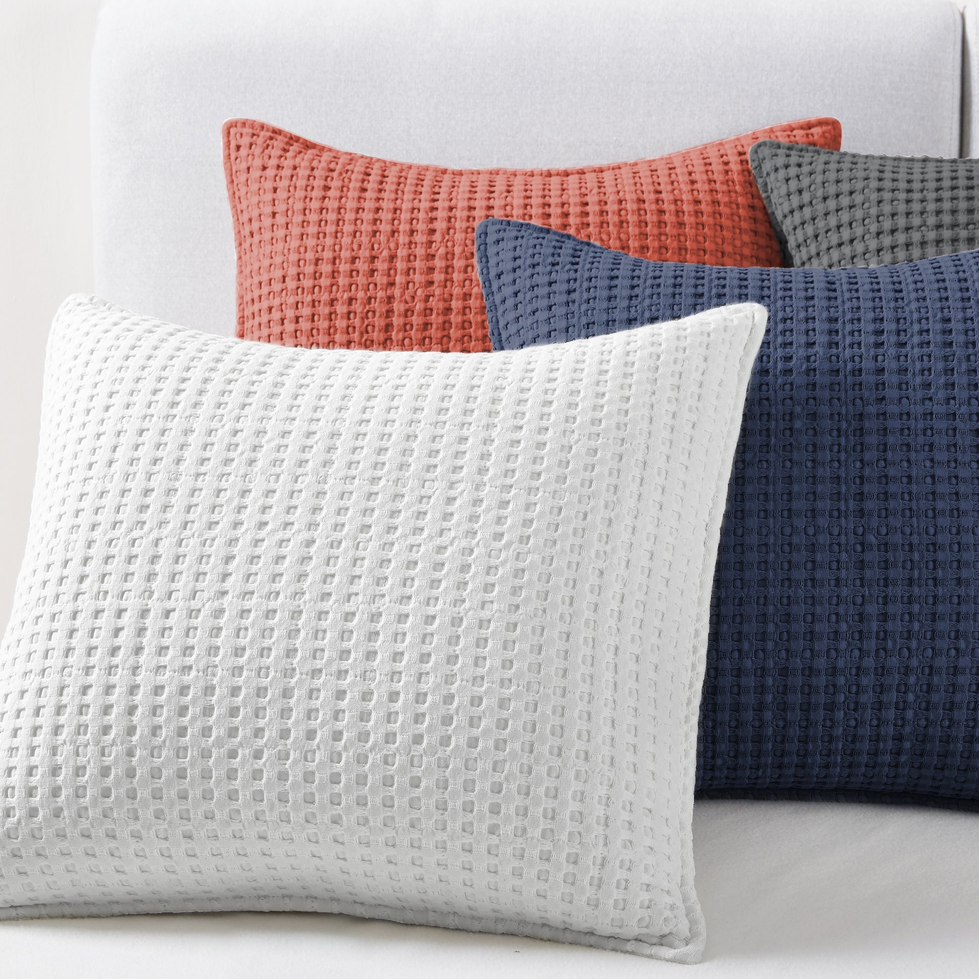 Mills Waffle Square Pillow - Soft & Stylish Decorative Throw Pillow for Couch, Bed, Sofa - Perfect for Living Room, Bedroom & Home Decor