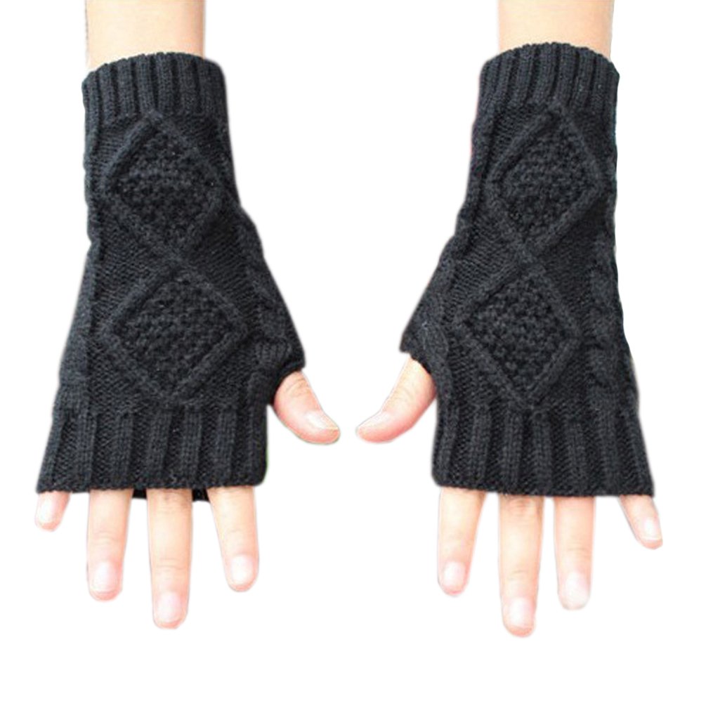 Novawo Women's Winter Arm Warmers - Fingerless Gloves Hand Crochet Knitted for Cold Weather, Outdoor Activities & Fashion Accessories