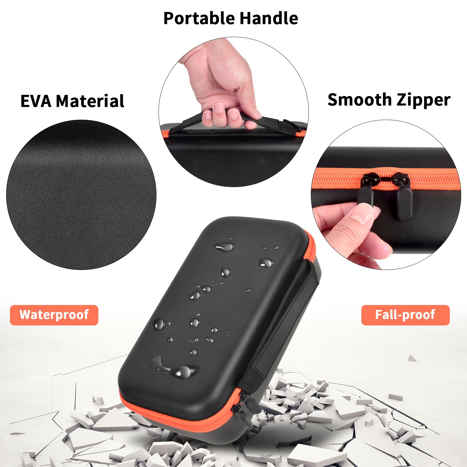 JBL Wireless Microphone Case - Durable Travel Bag for Dual Handheld Mics, Receivers & Accessories | Compatible with JBL Wireless Two Mic System | Includes Storage for AA Batteries & Adapters | Perfect for Karaoke, Singing & Live Performances (Black Box Only)