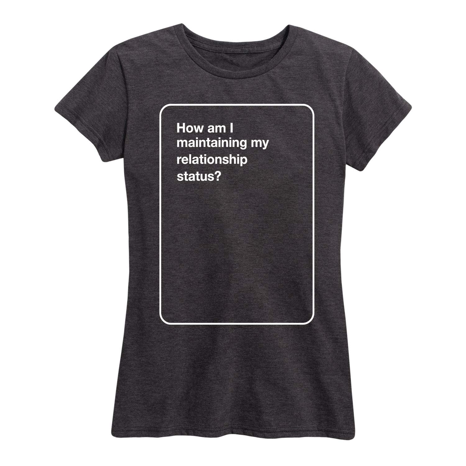Funny Black Card Game Graphic T-Shirt for Women - Short Sleeve Casual Tee - Perfect for Parties, Game Nights & Everyday Wear