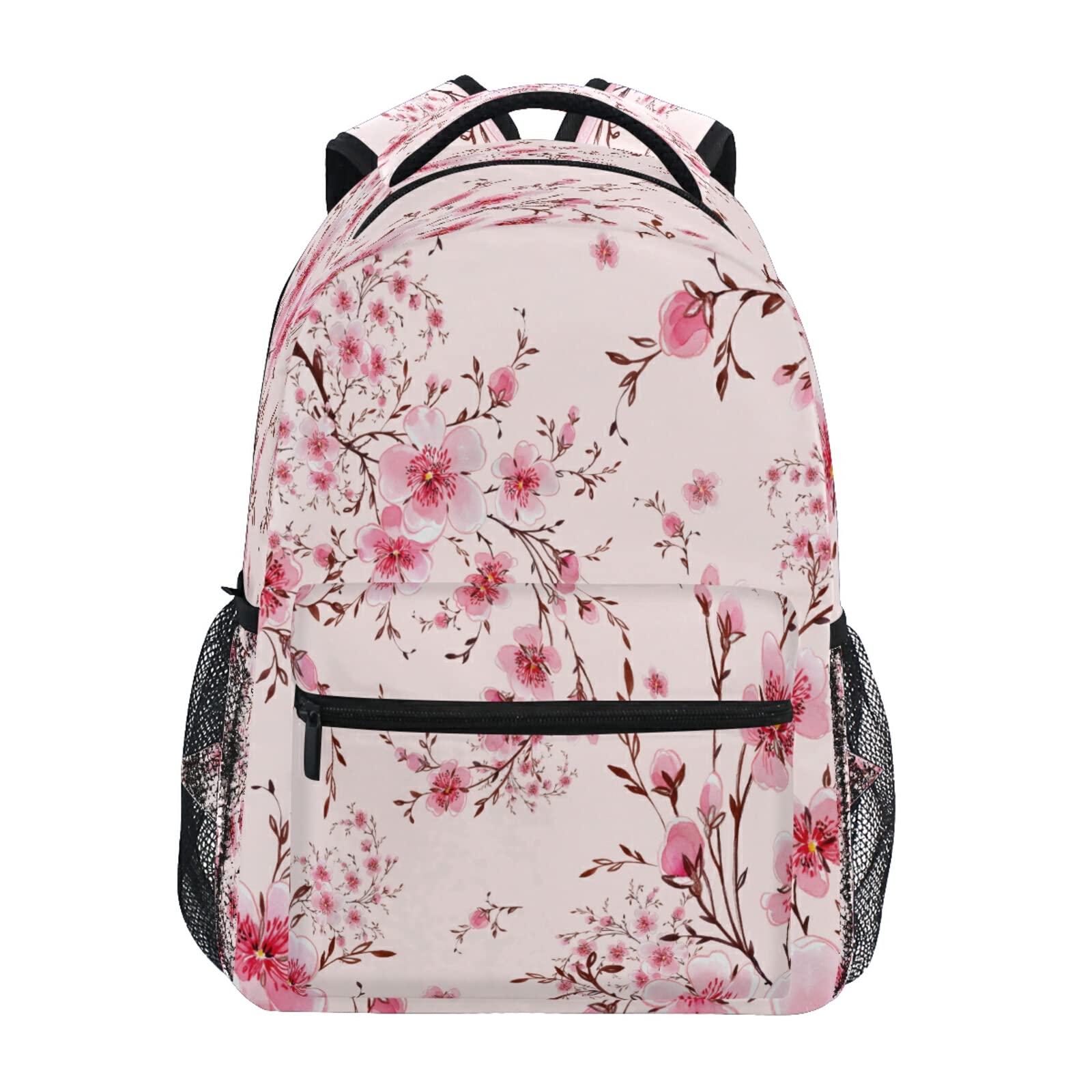 ALAZA Pink Cherry Blossom Floral Large Backpack for Women, Men & Kids - Water Resistant School Bookbag, Laptop Backpack for College, Work & Travel - Perfect for Daily Use, Commuting & Outdoor Activities
